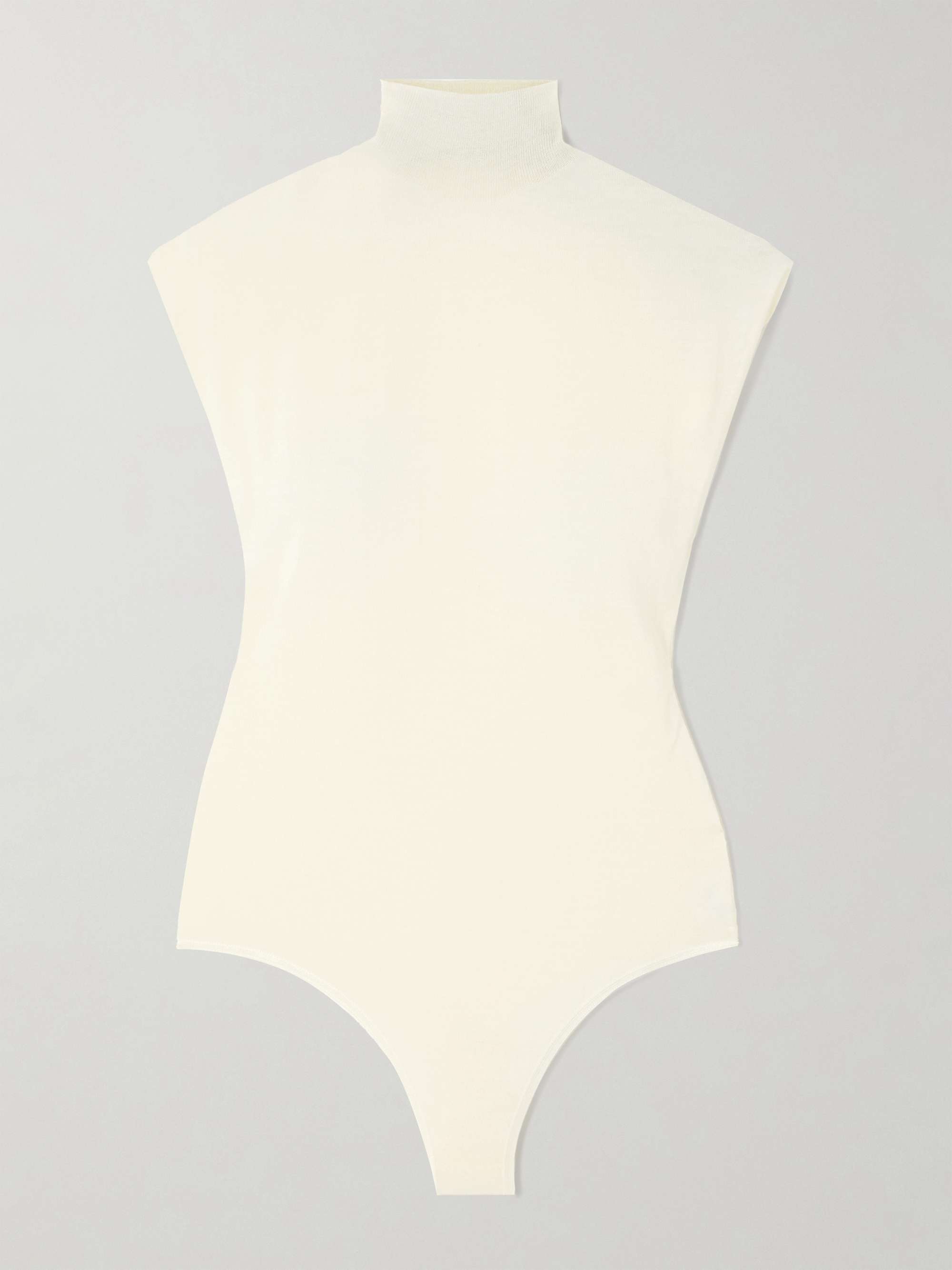 Wool-blend turtleneck bodysuit view