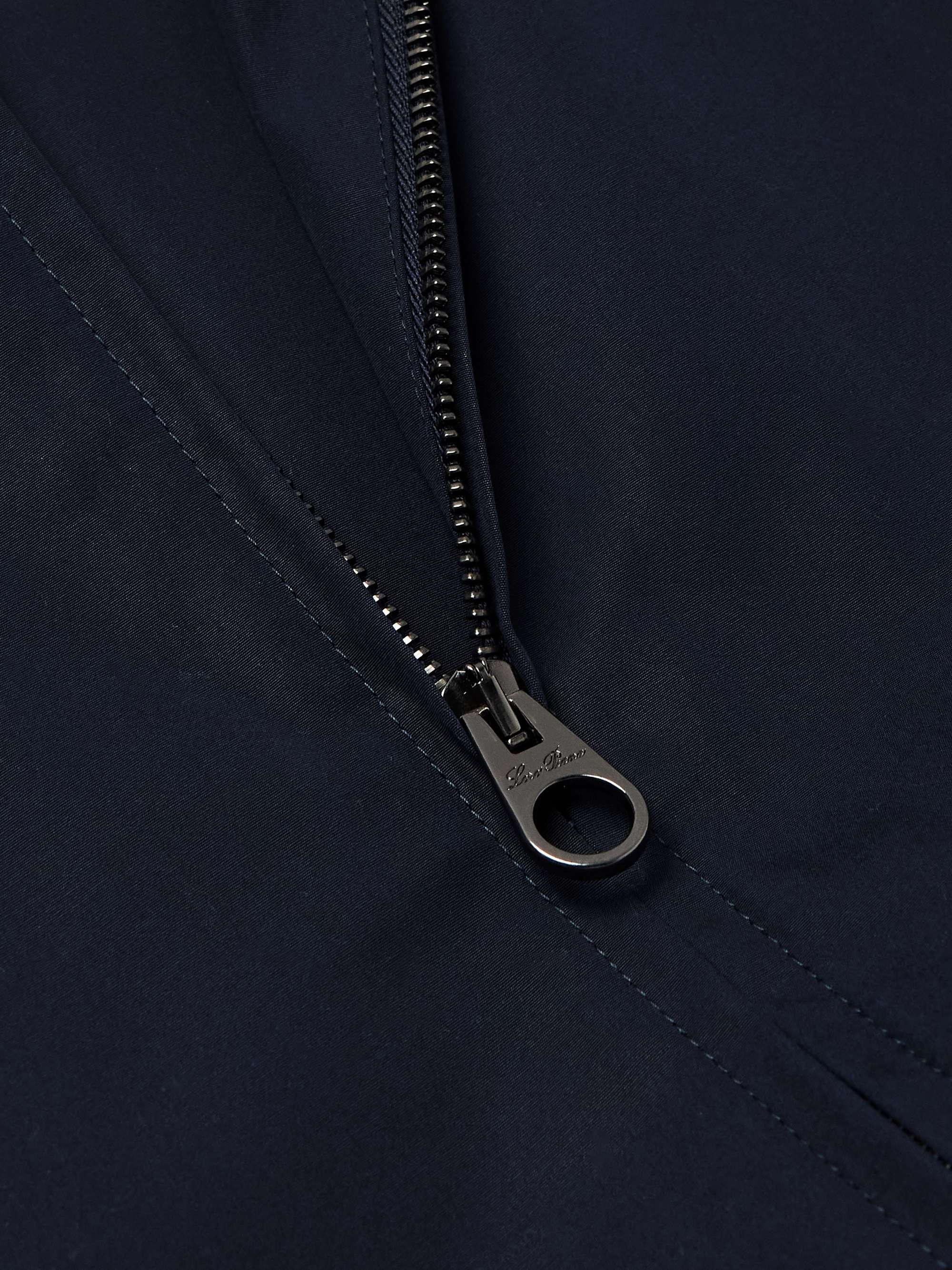Landon Suede-Trimmed Cotton-Satin Gilet view