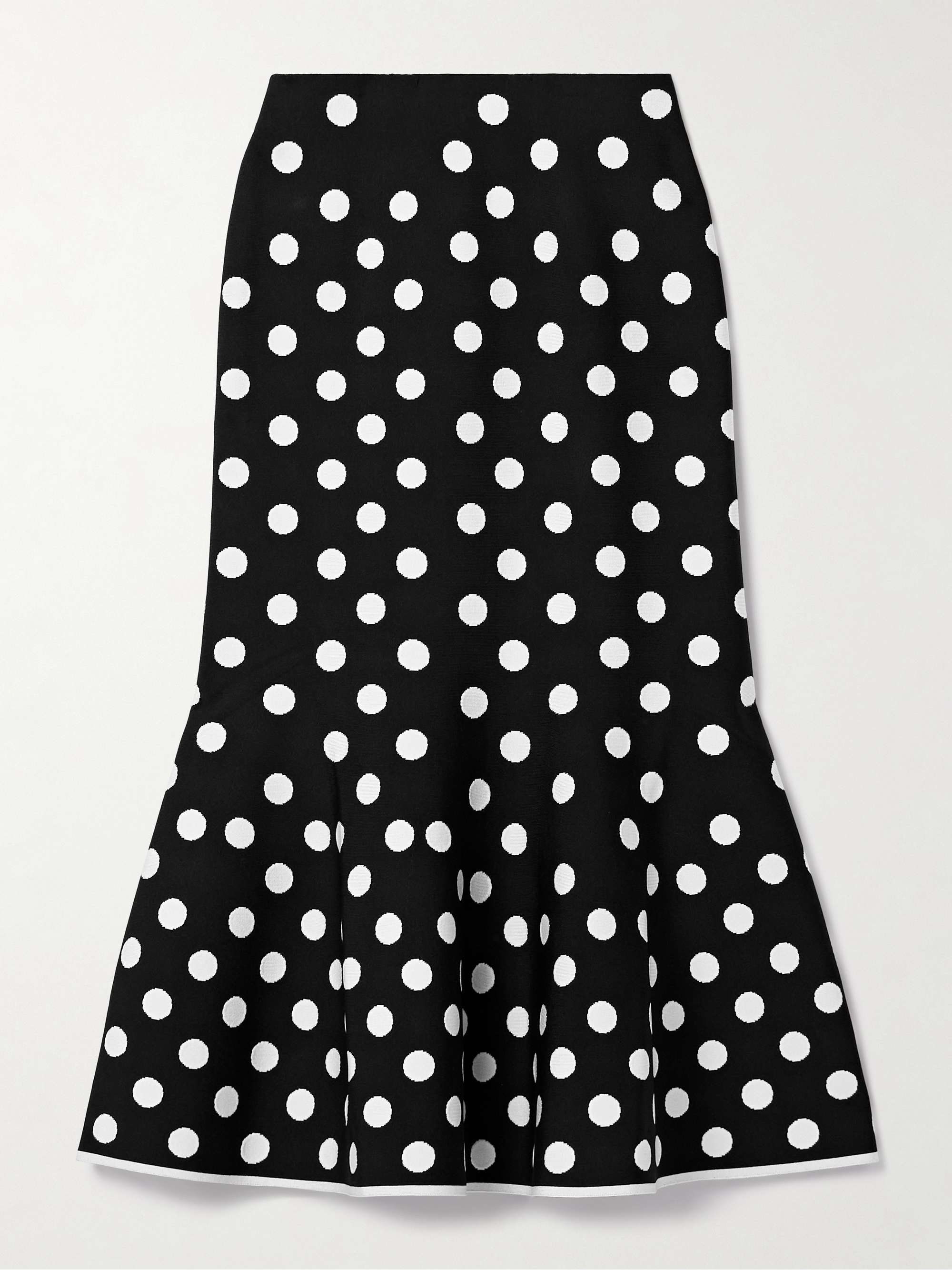 Polka-dot jacquard-knit skirt view