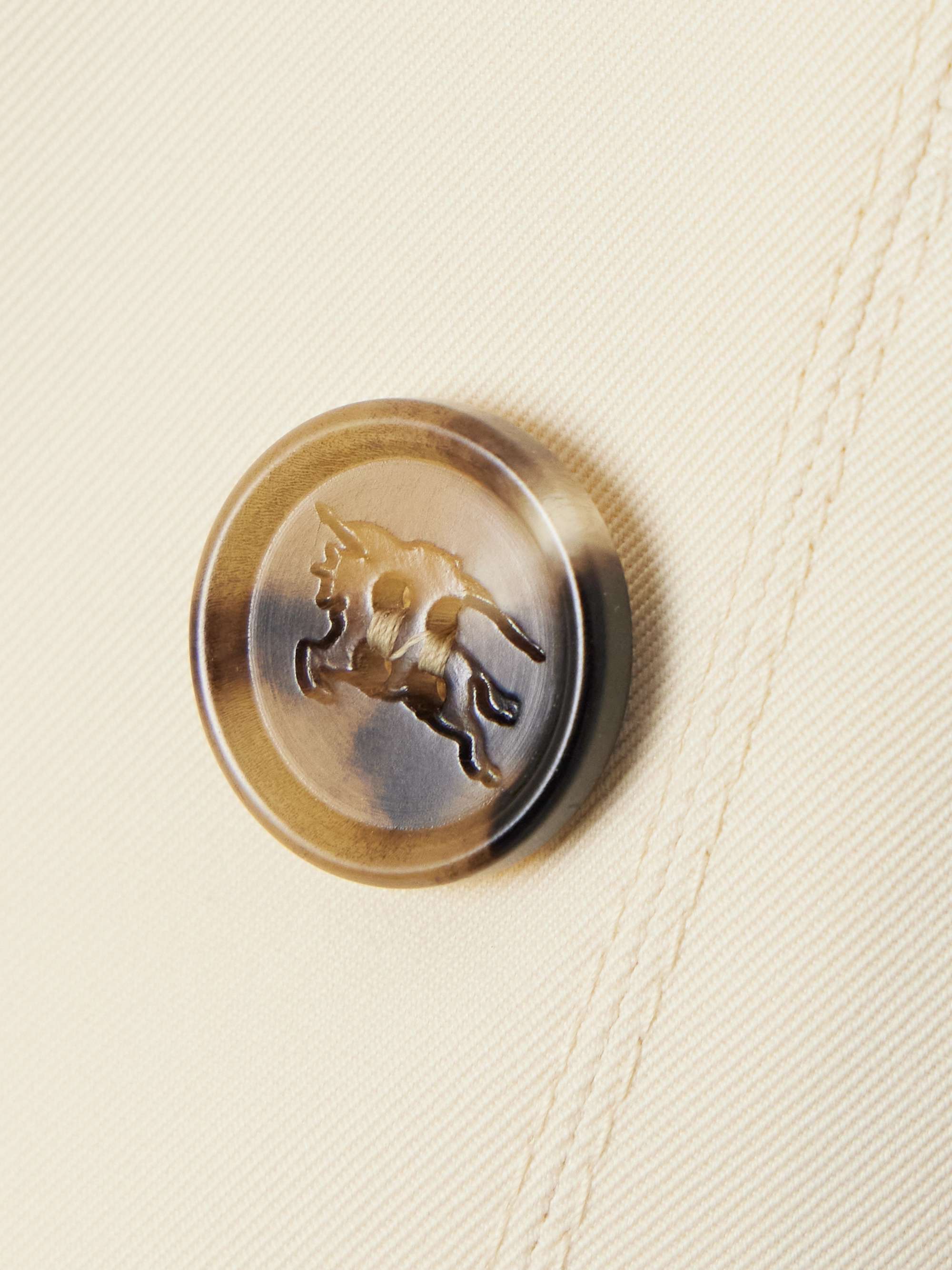 Double-breasted belted gabardine jacket view