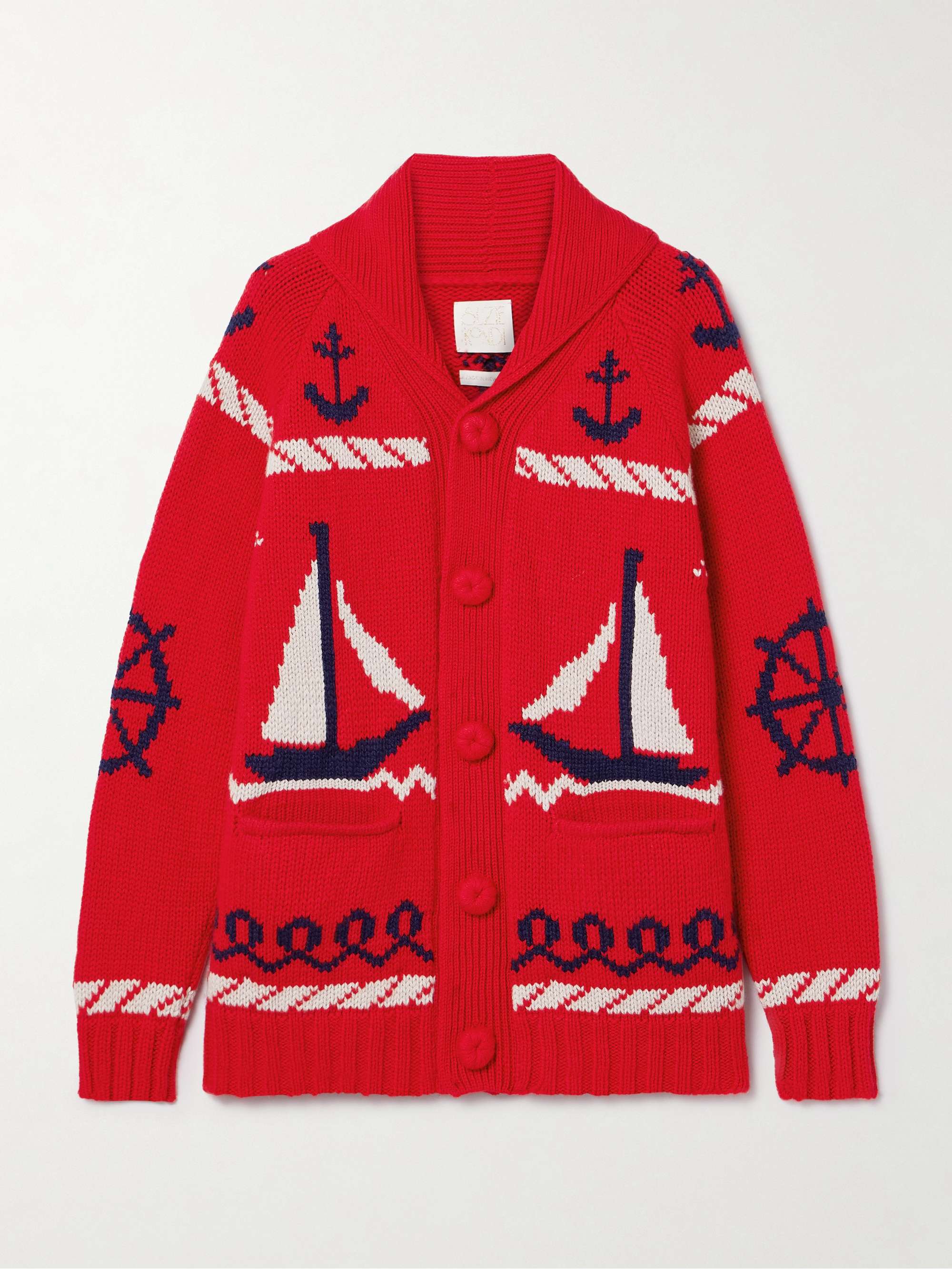 Kavari intarsia-knit cashmere cardigan view