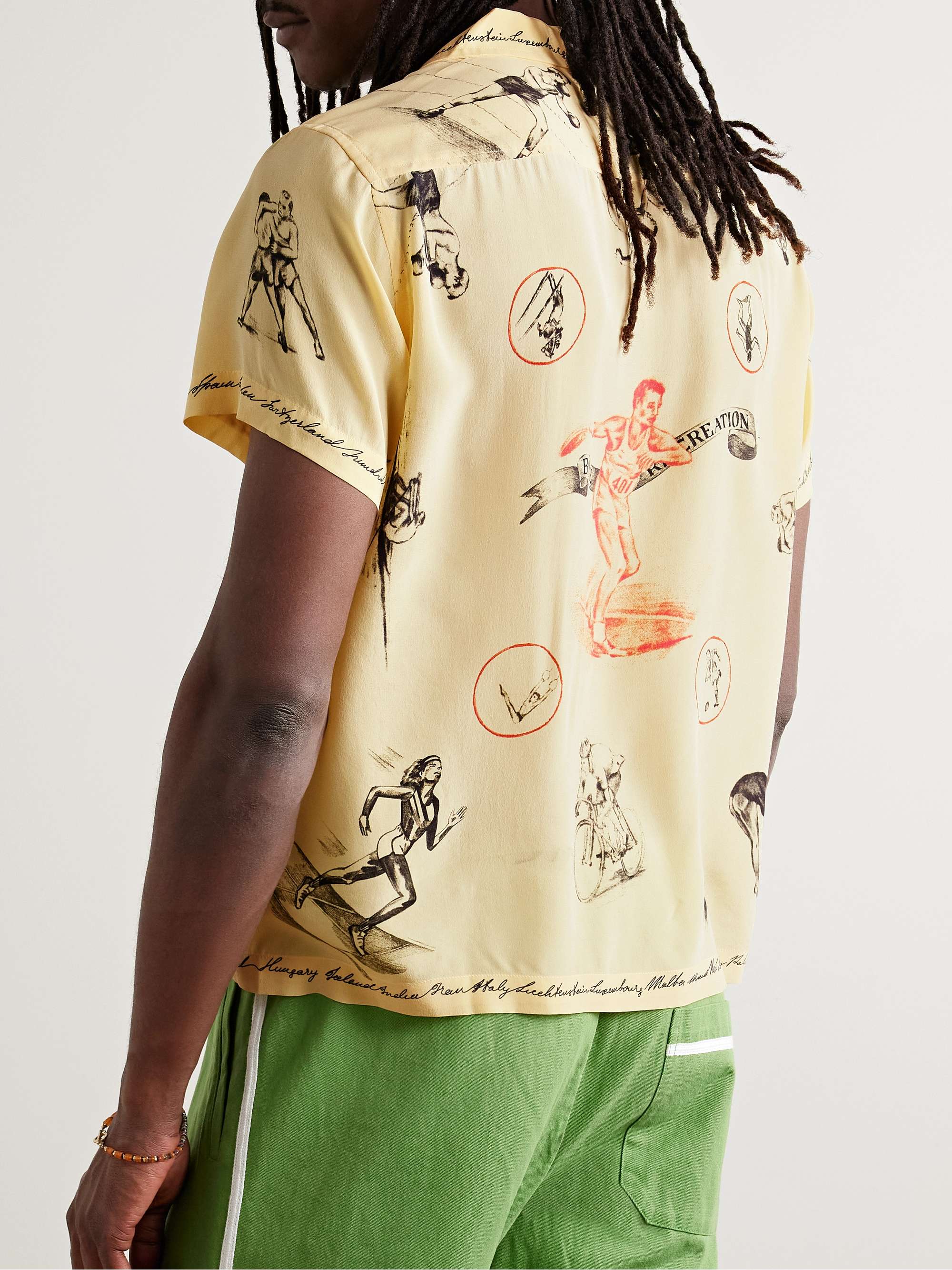 Games Convertible-Collar Printed Silk Crepe De Chine Shirt view
