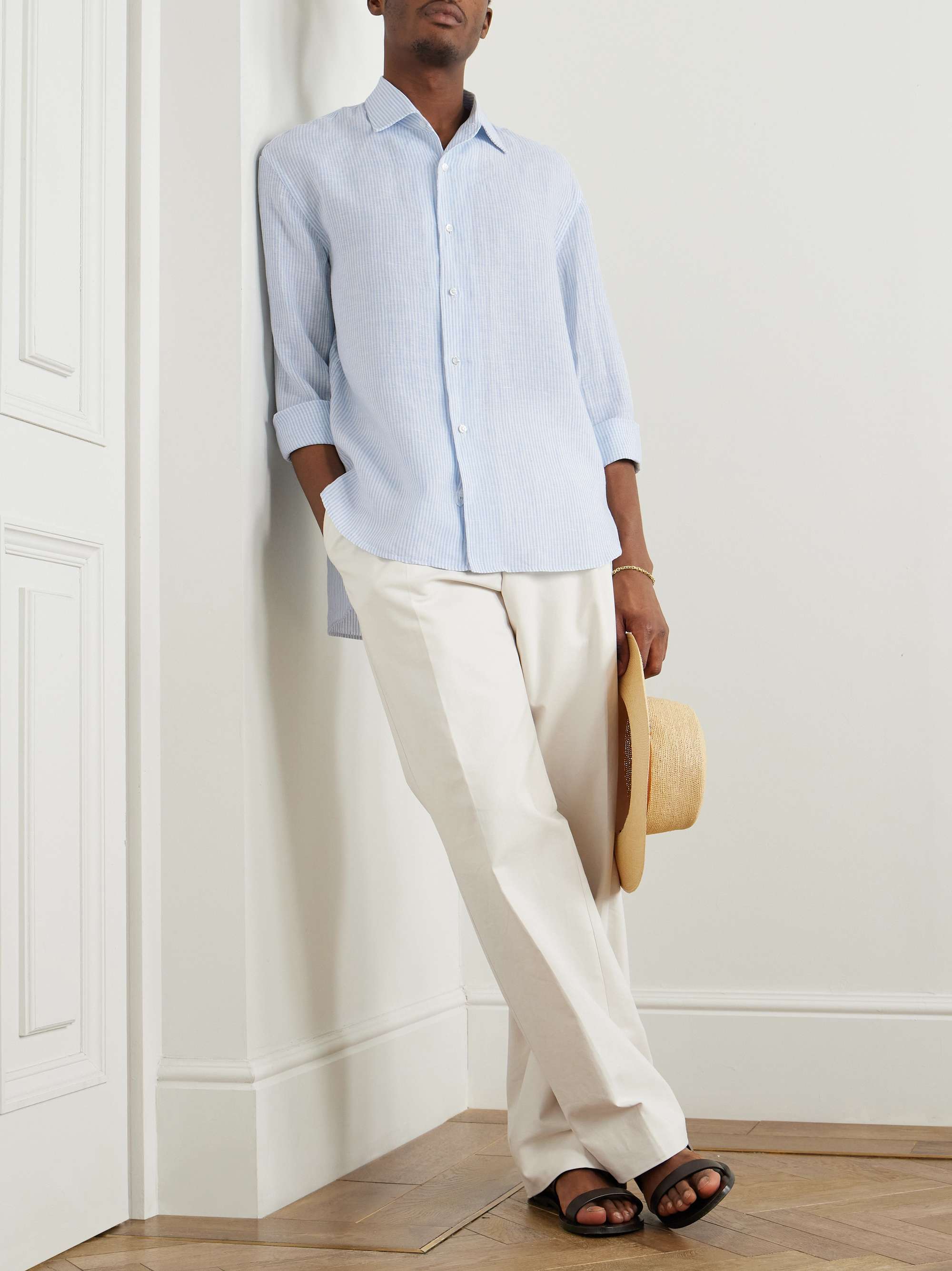 Raffaele Striped Linen Shirt view