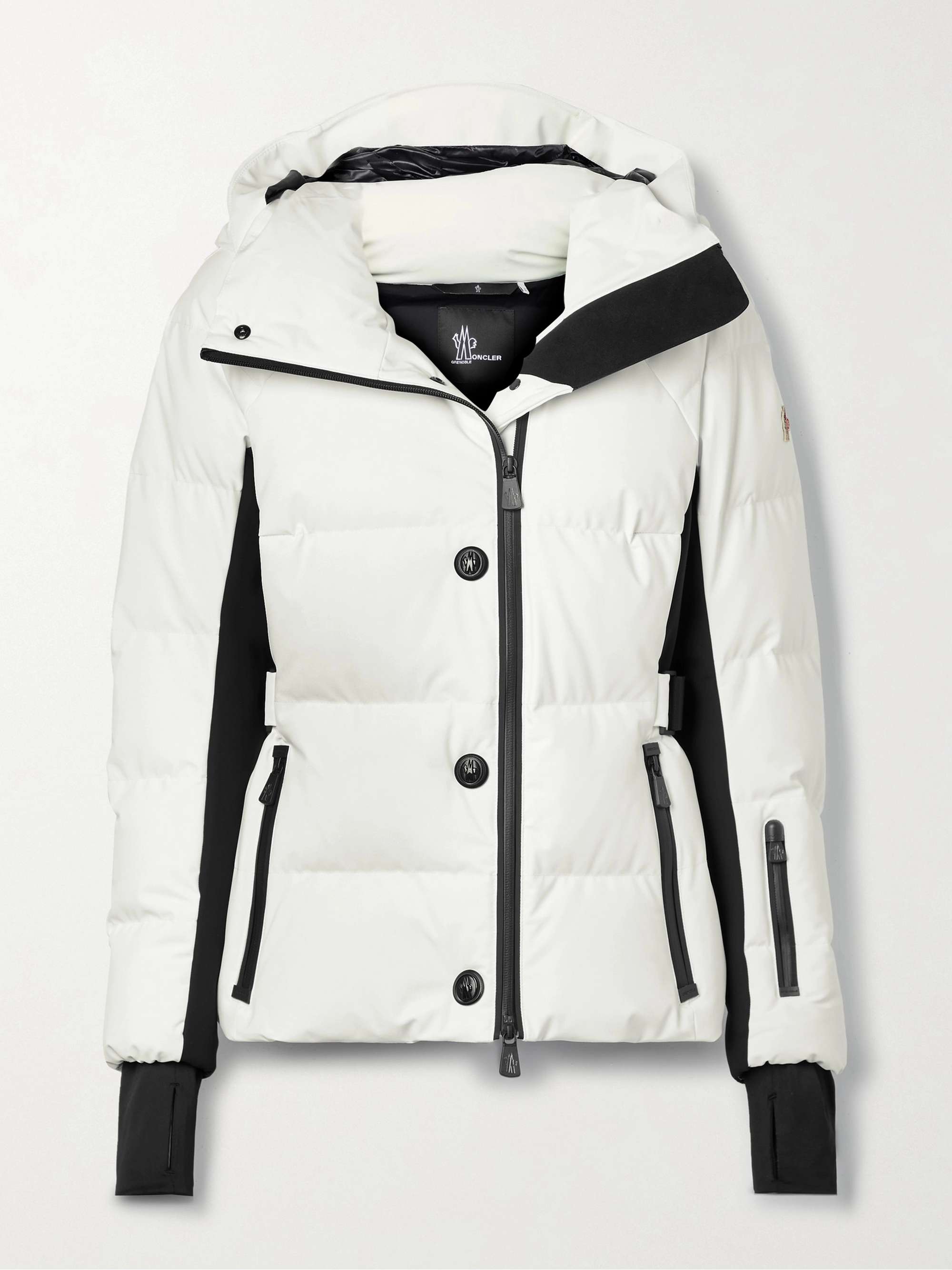 Guyane hooded jersey-trimmed quilted shell down jacket view