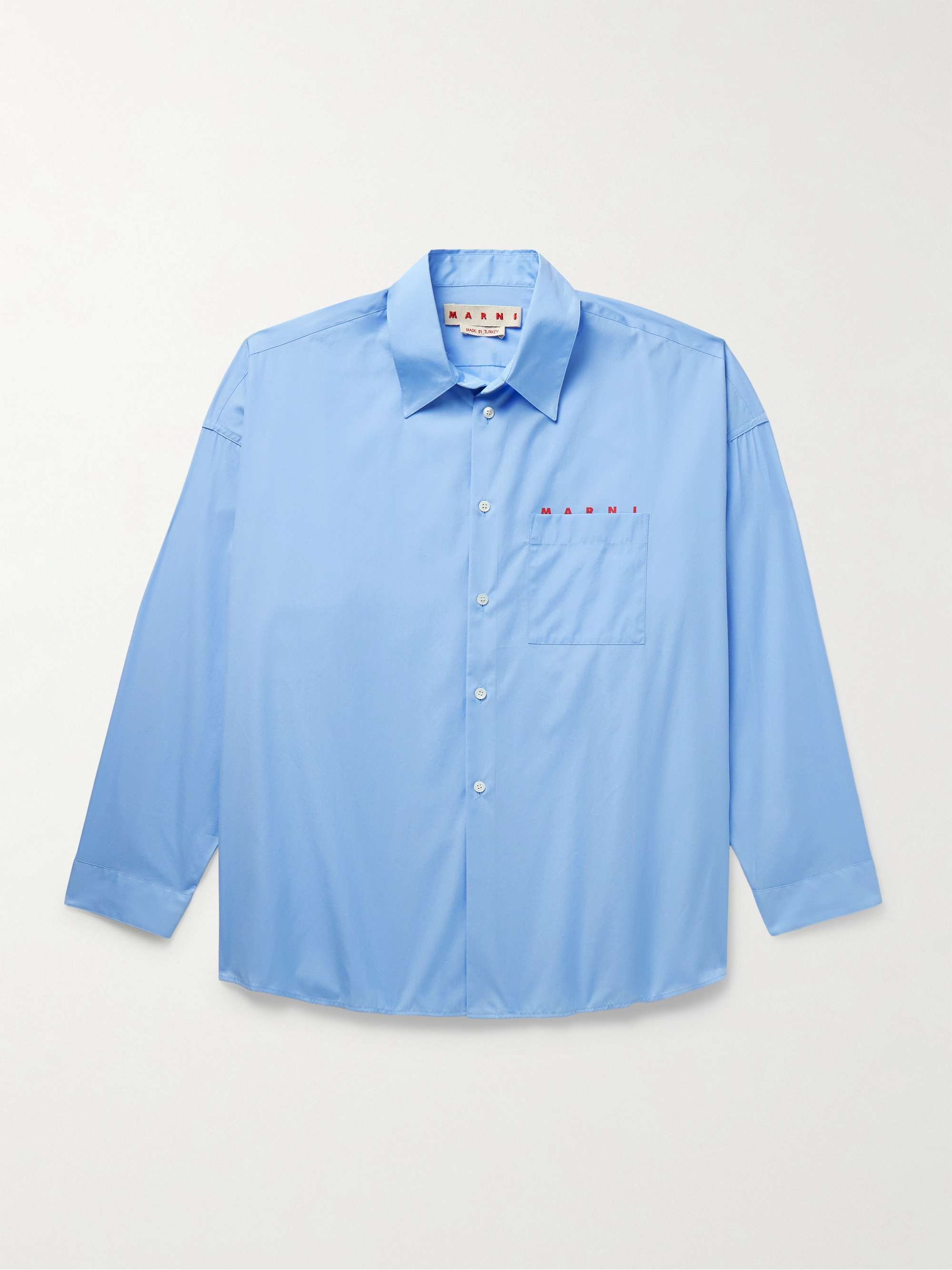 Logo-Print Cotton-Poplin Shirt view