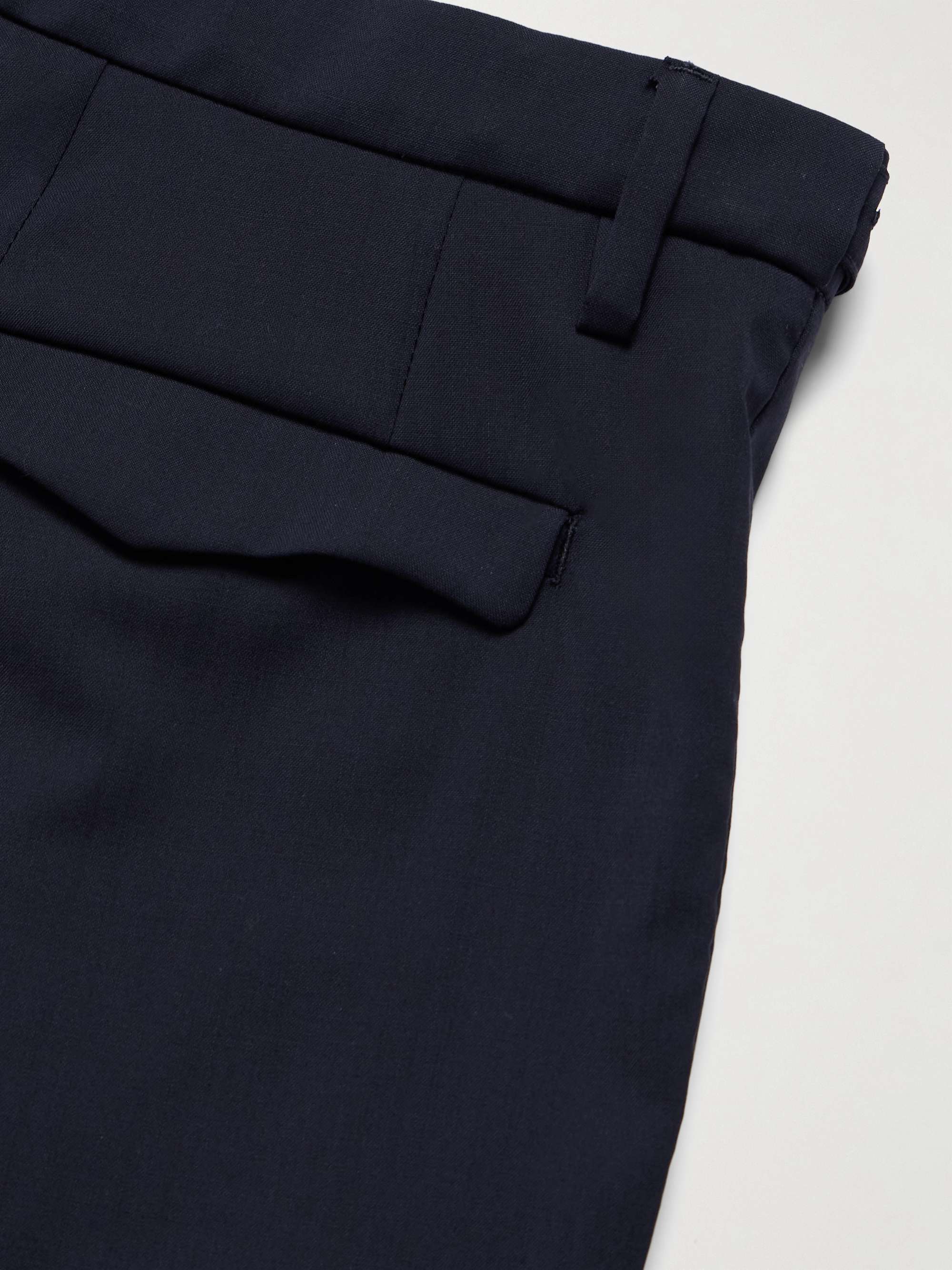 Tapered Pleated Virgin Wool Suit Trousers view