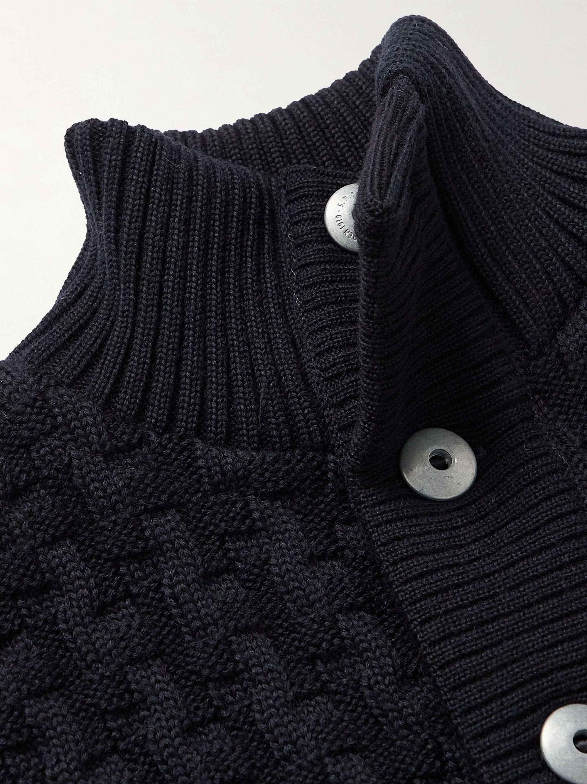 Stark Textured Virgin Wool Cardigan view
