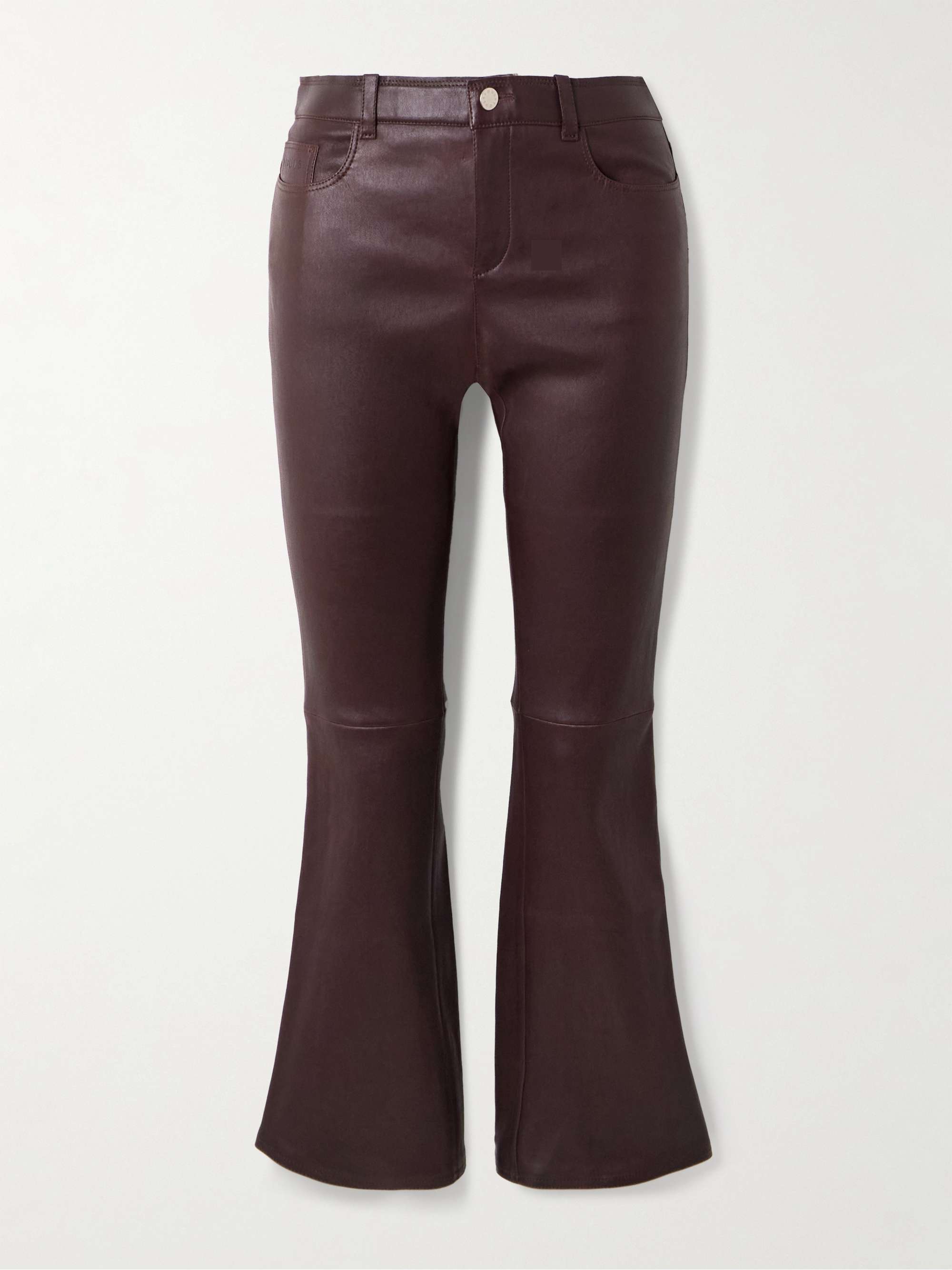 Dean leather flared pants view