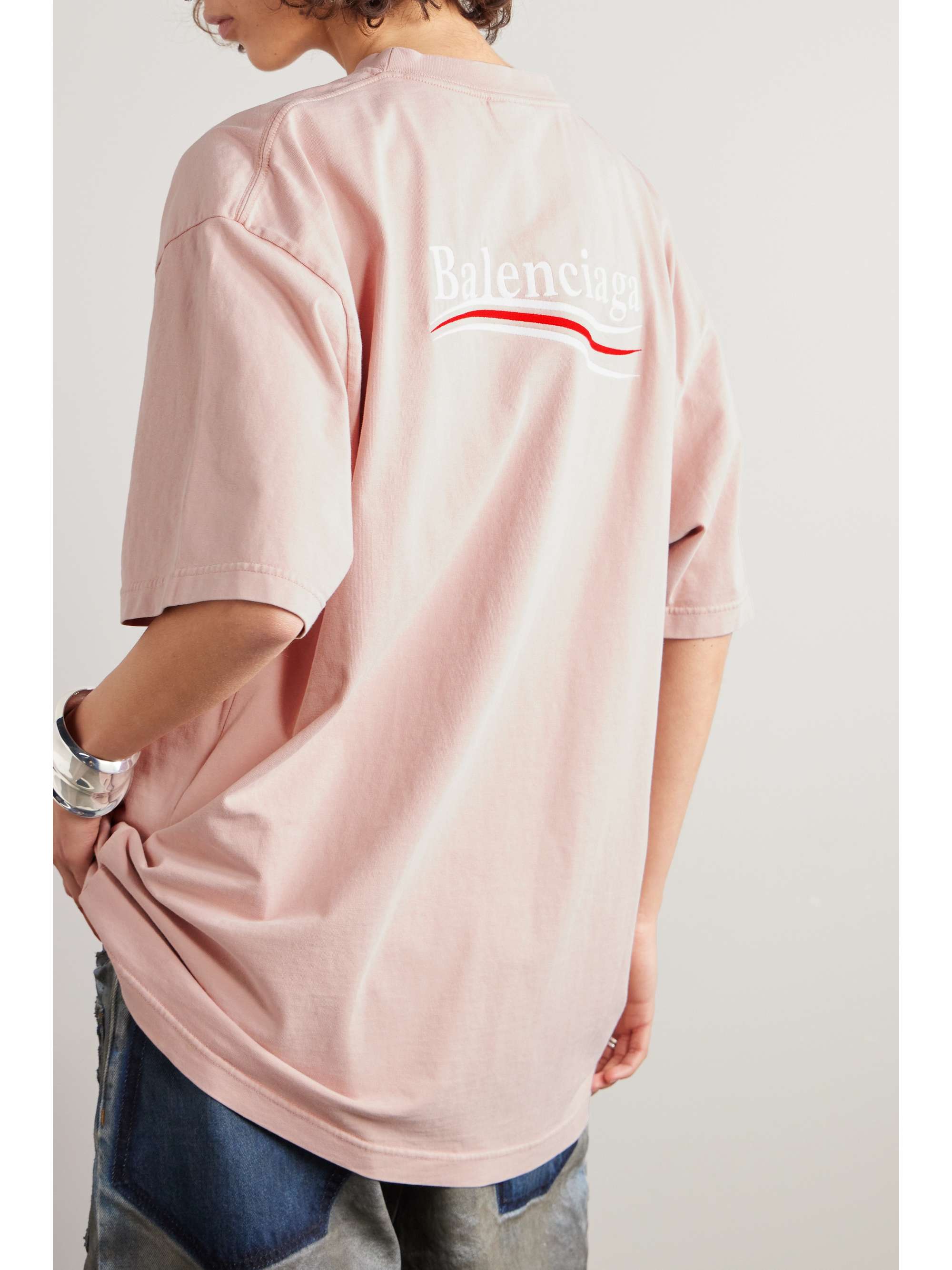 Oversized embroidered cotton-jersey T-shirt view