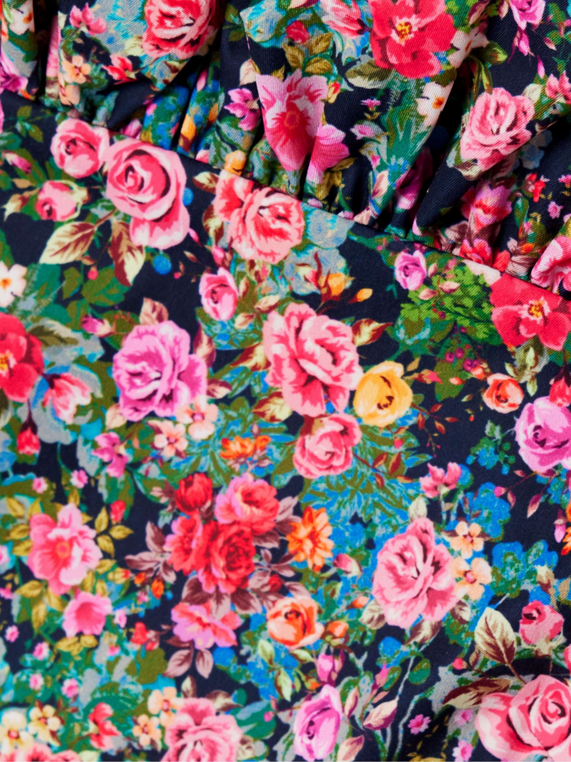 Jacqueline off-the-shoulder floral-print woven peplum top view