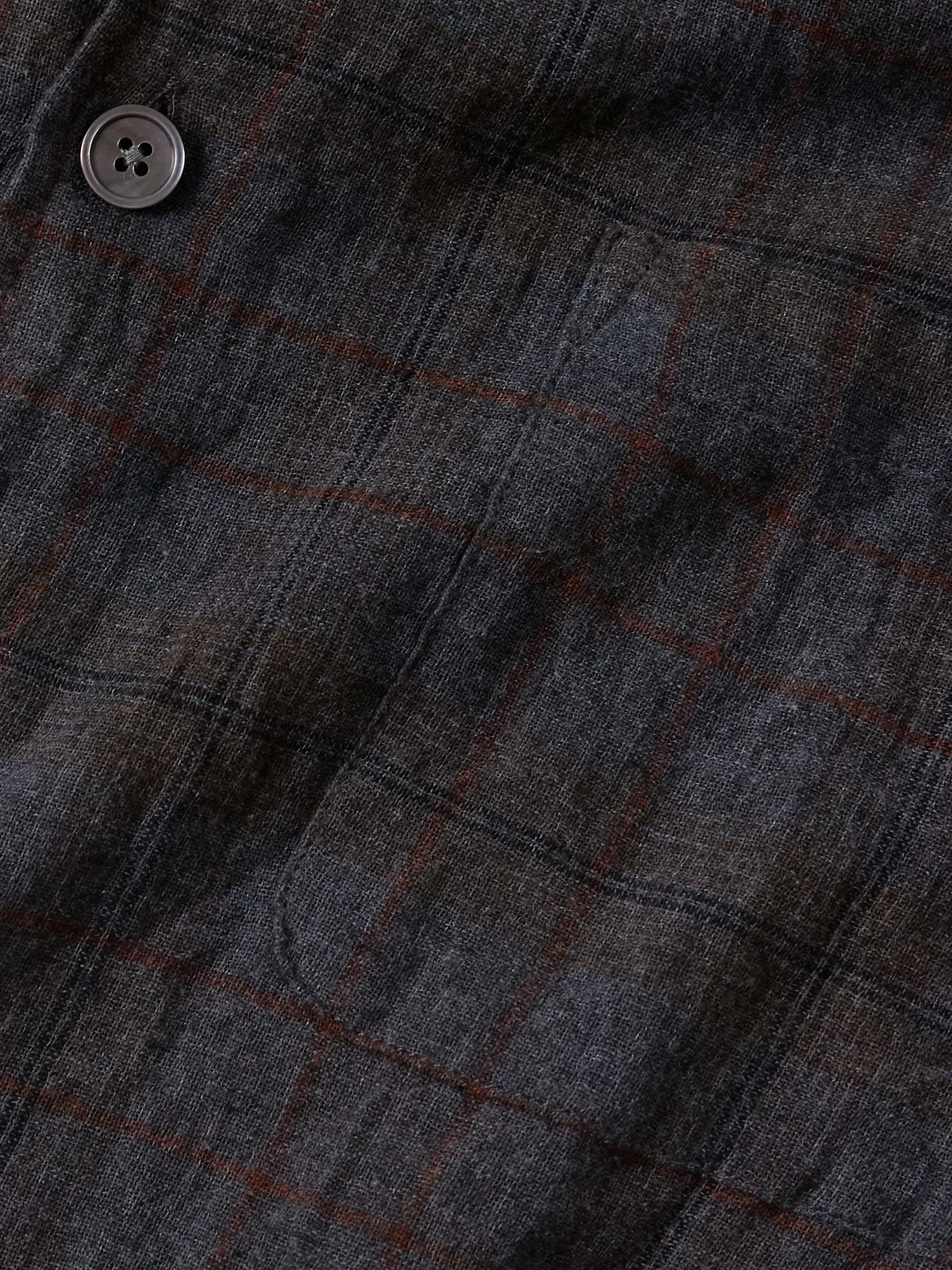 Above Checked Cotton-Blend Voile Shirt view