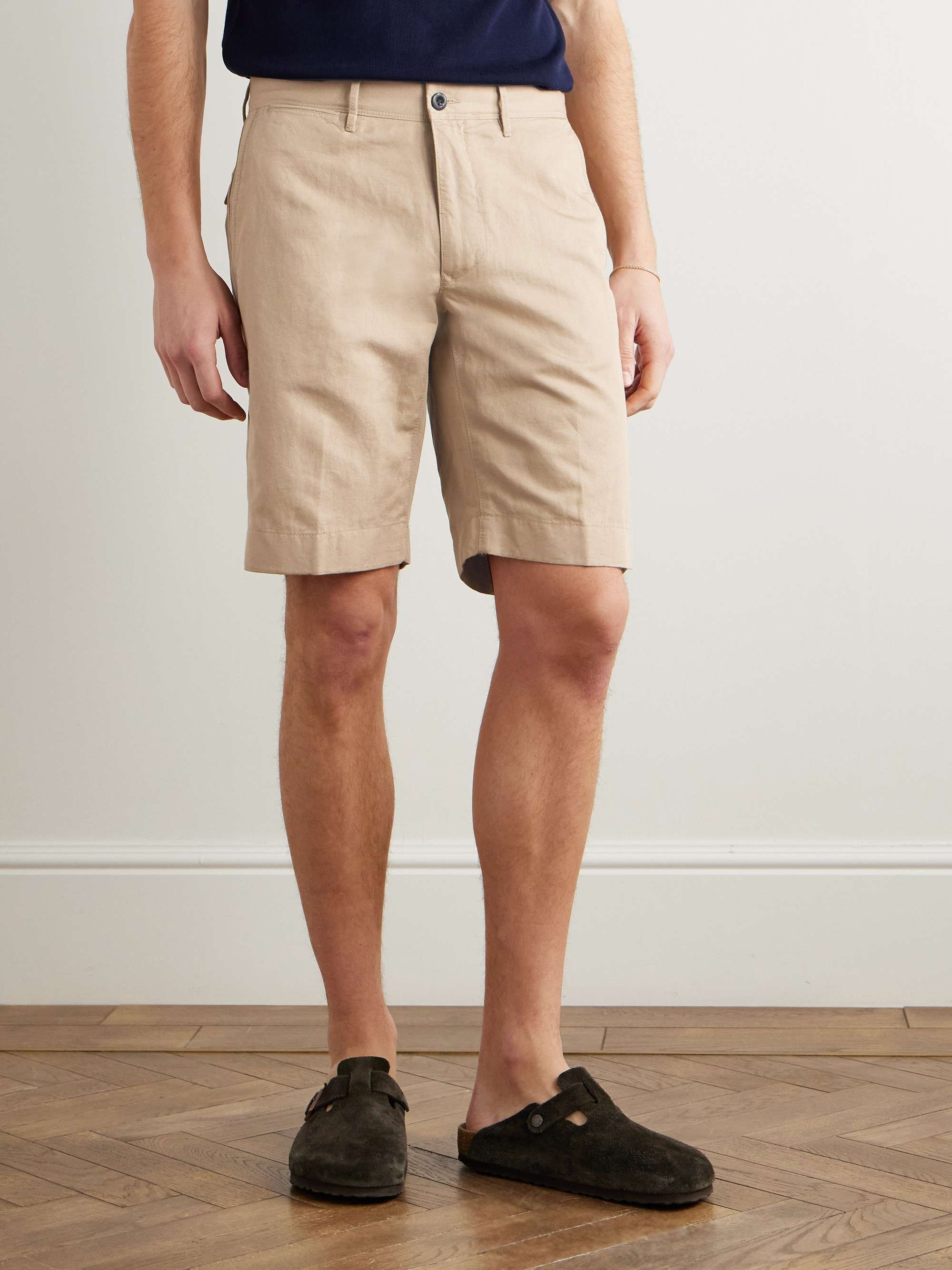 Straight-Leg Linen and Cotton-Blend Twill Bermuda Shorts view