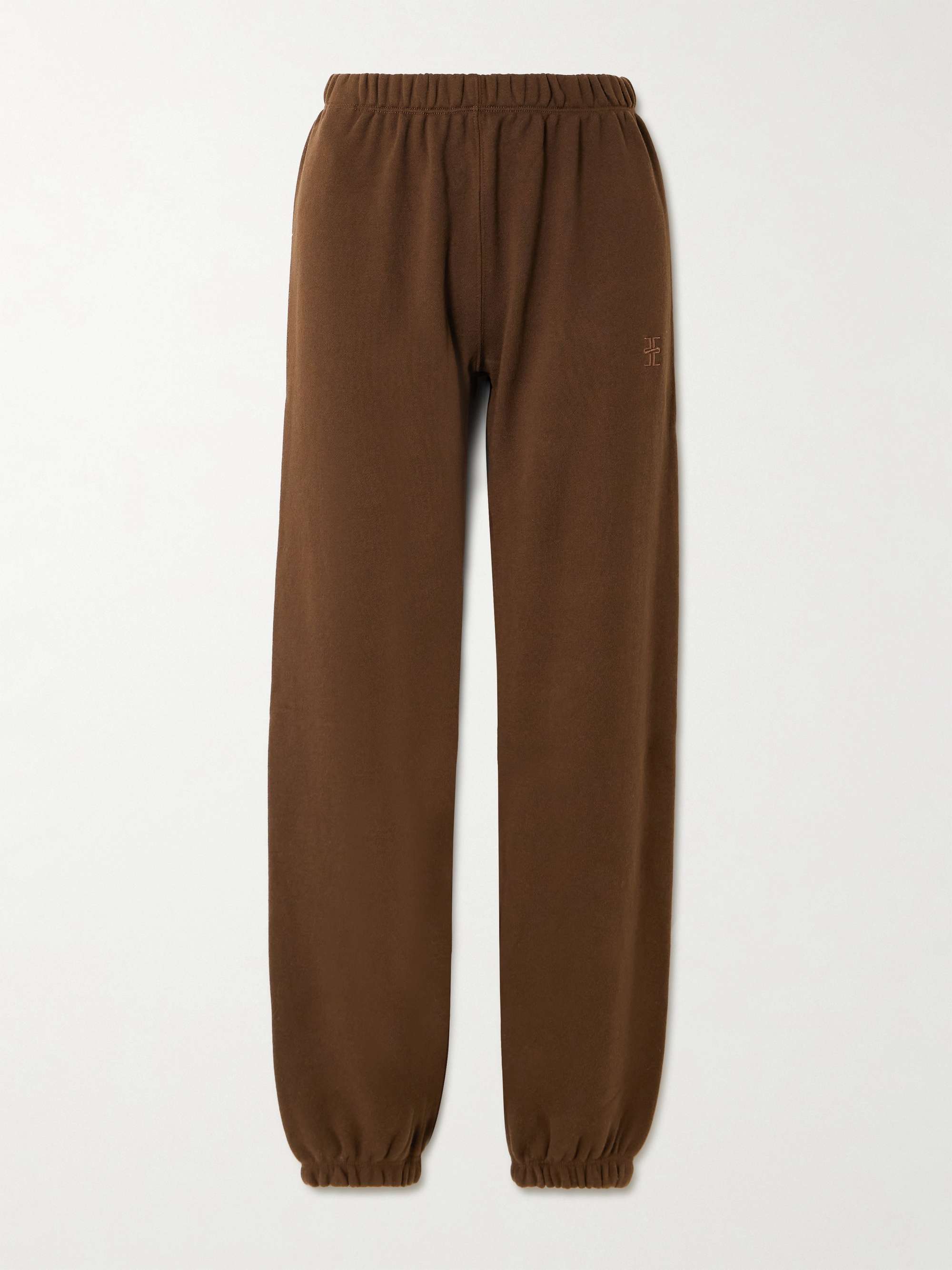 Cotton and modal-blend jersey tapered track pants view