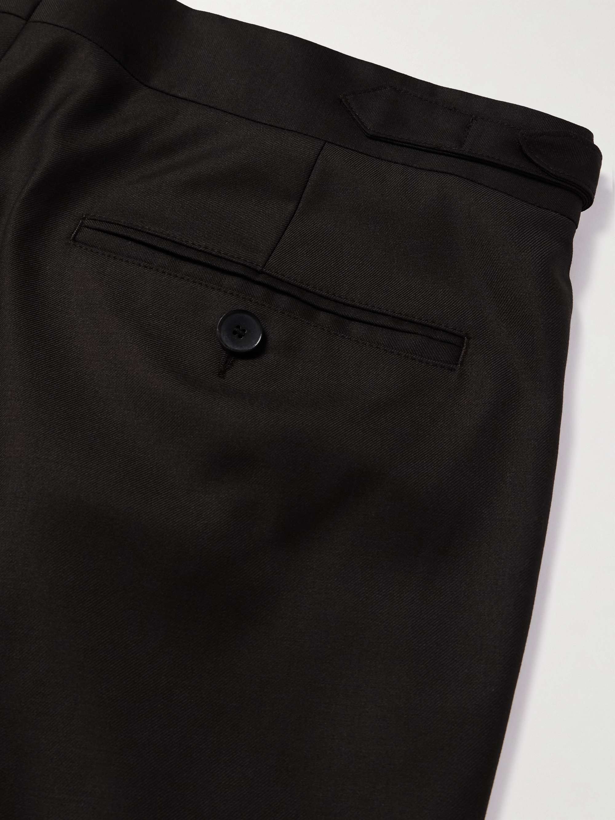 Steve Tapered Pleated Wool-Twill Suit Trousers view