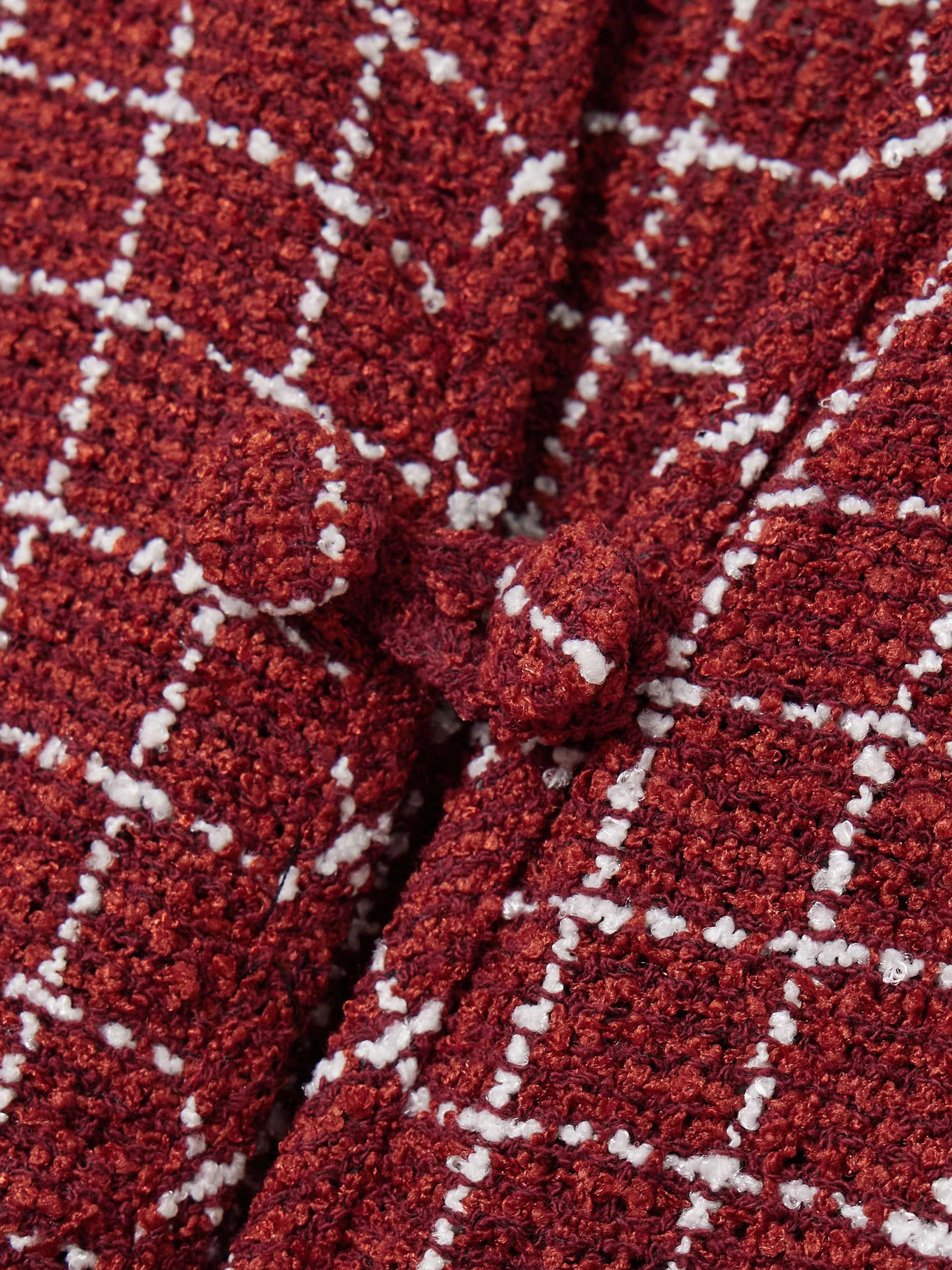 Hetty oversized checked bouclé-tweed shirt view