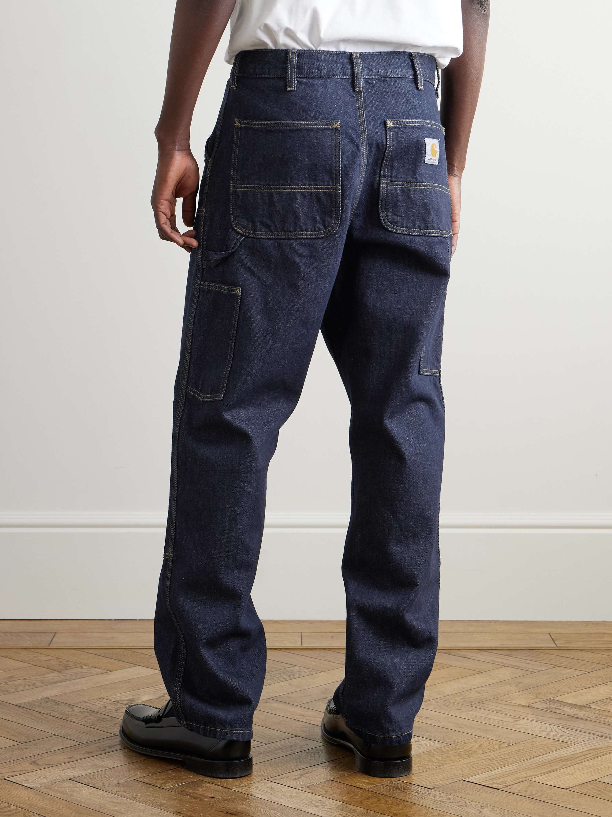 Double Knee Straight-Leg Panelled Jeans view