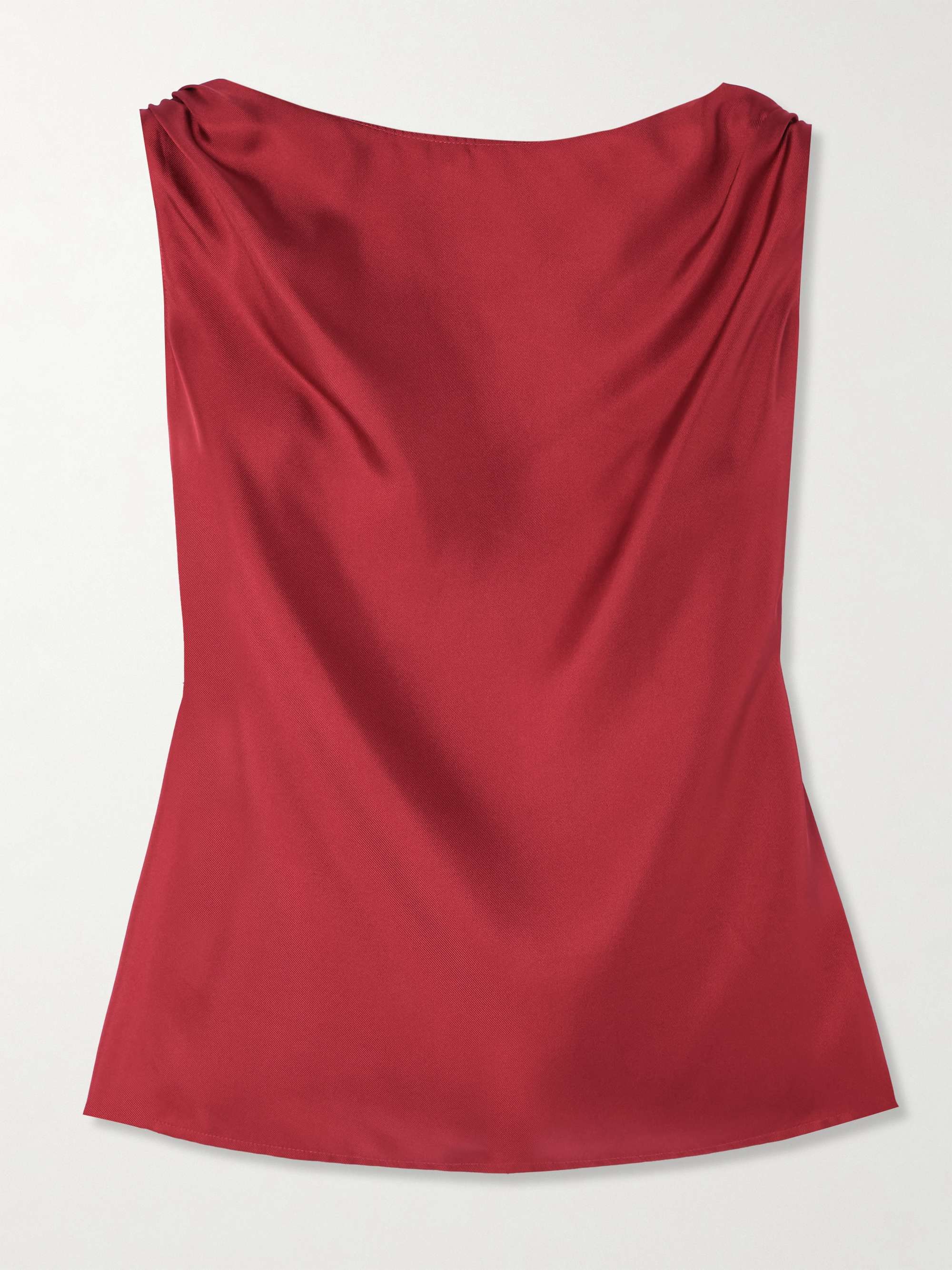 Remy knotted silk-twill top view