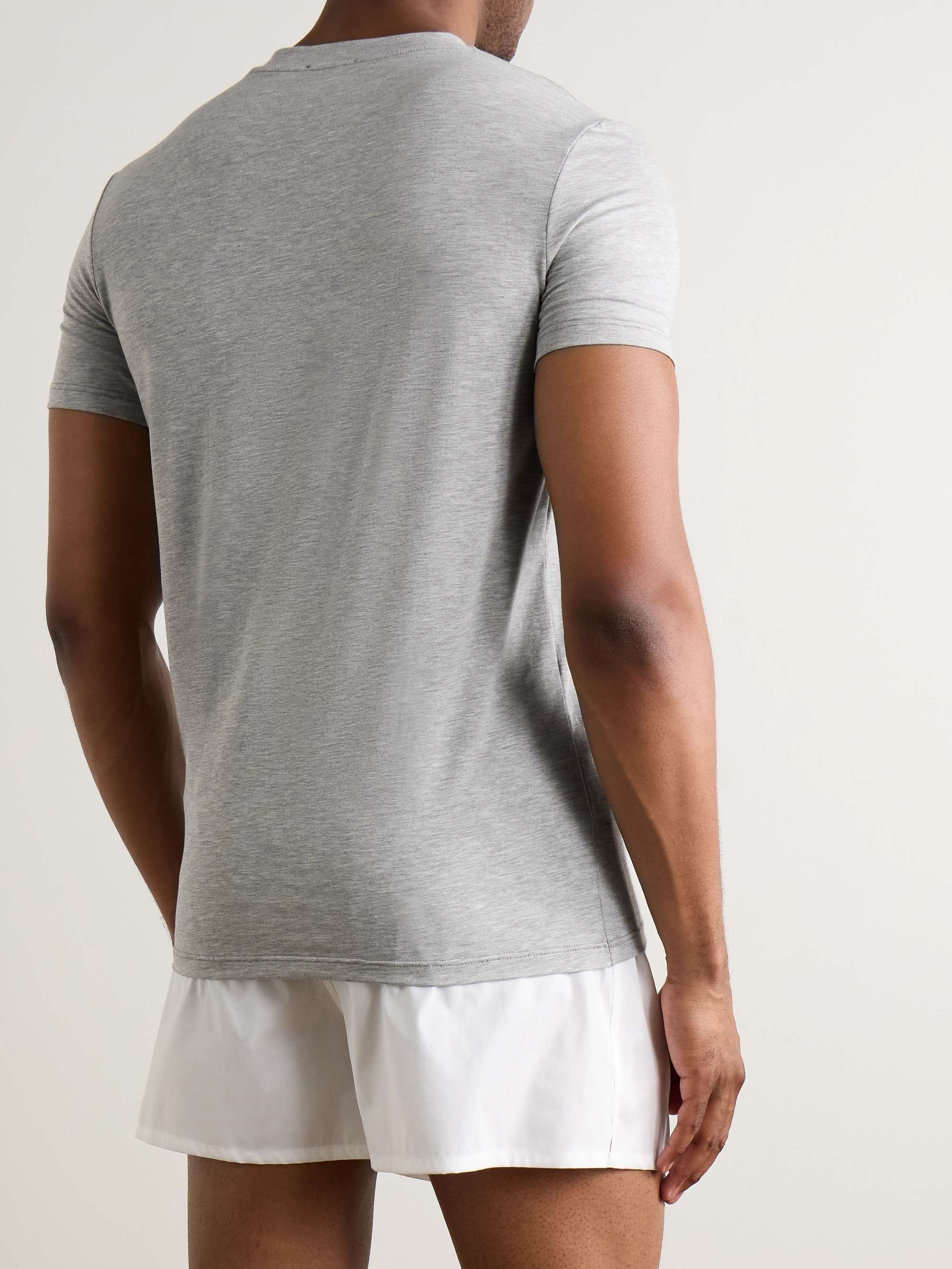 Slim-Fit Stretch Cotton and Modal-Blend T-Shirt view