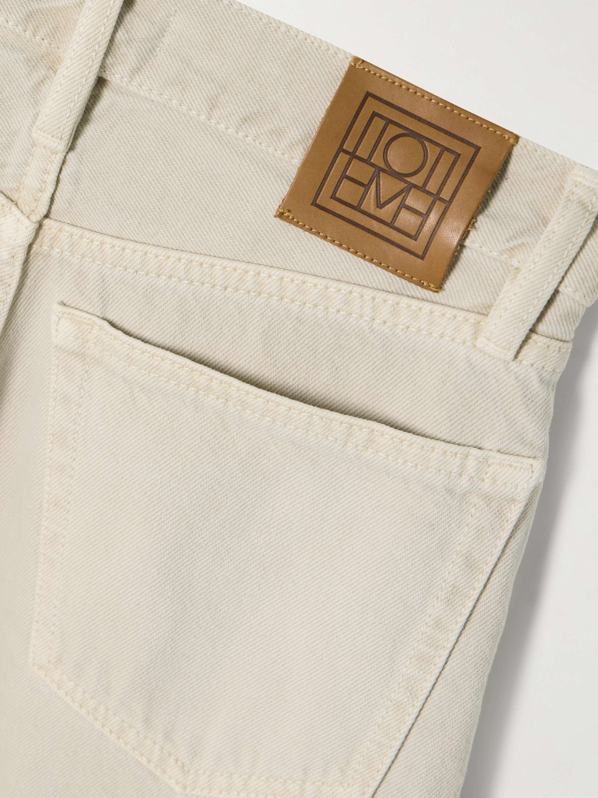 Mid-rise straight-leg organic jeans view