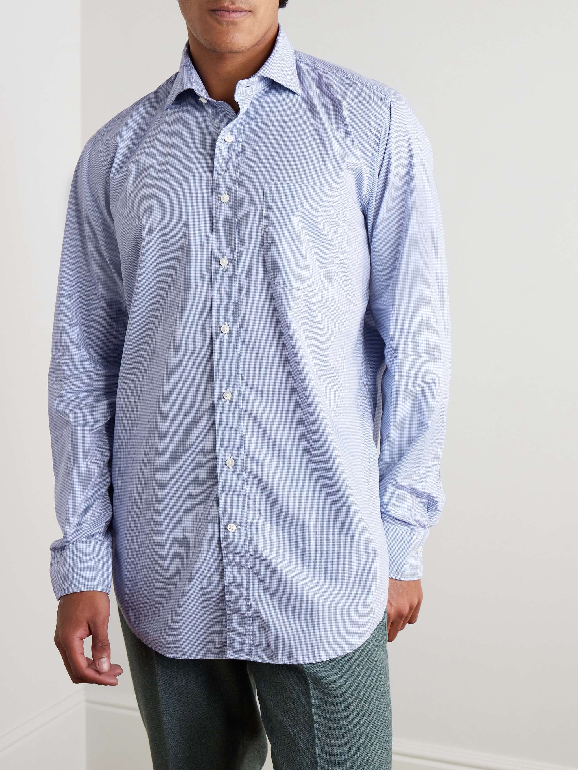 Gingham Cotton-Poplin Shirt view