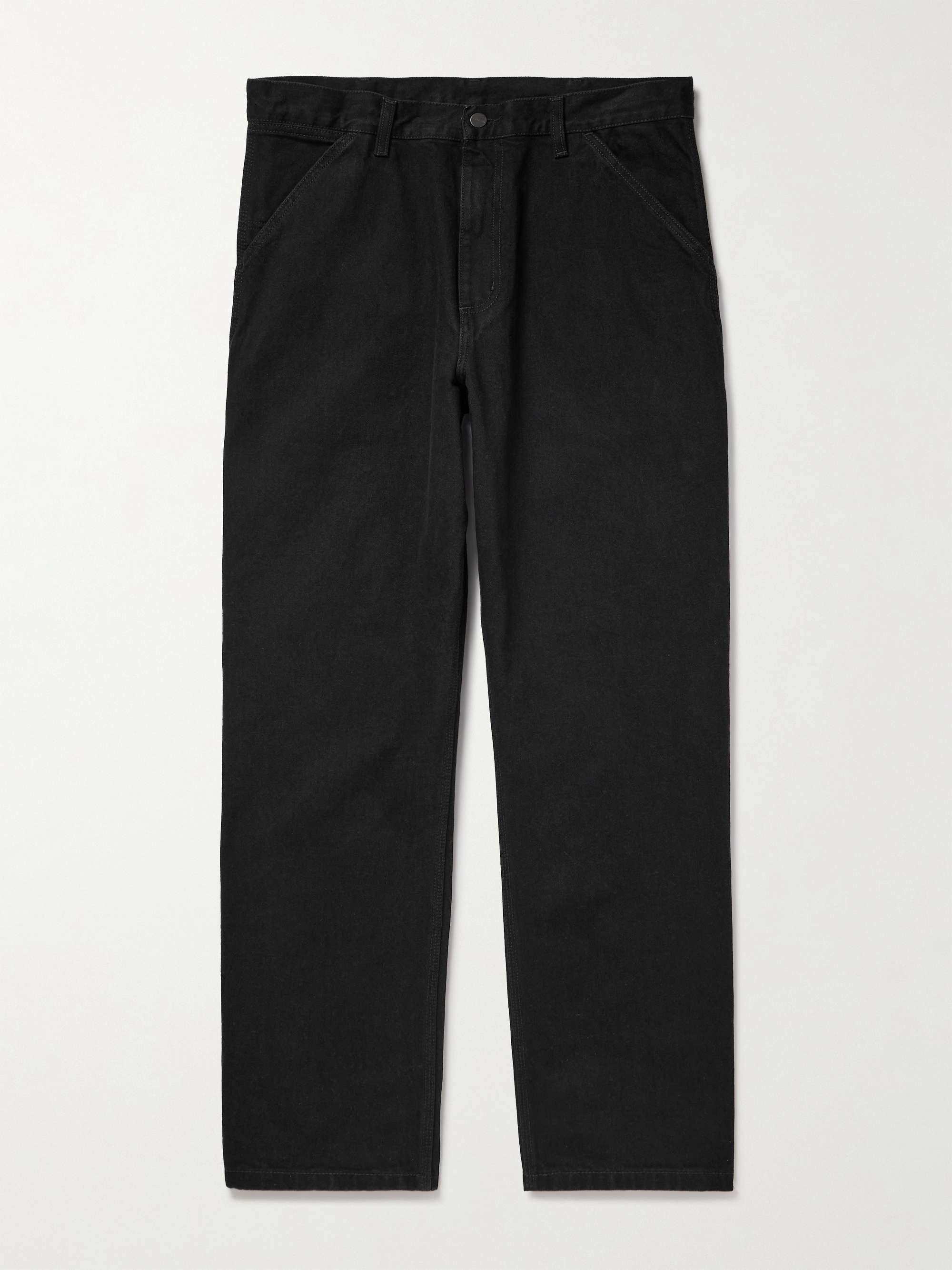 Single Knee Straight-Leg Logo-Appliquéd Jeans view