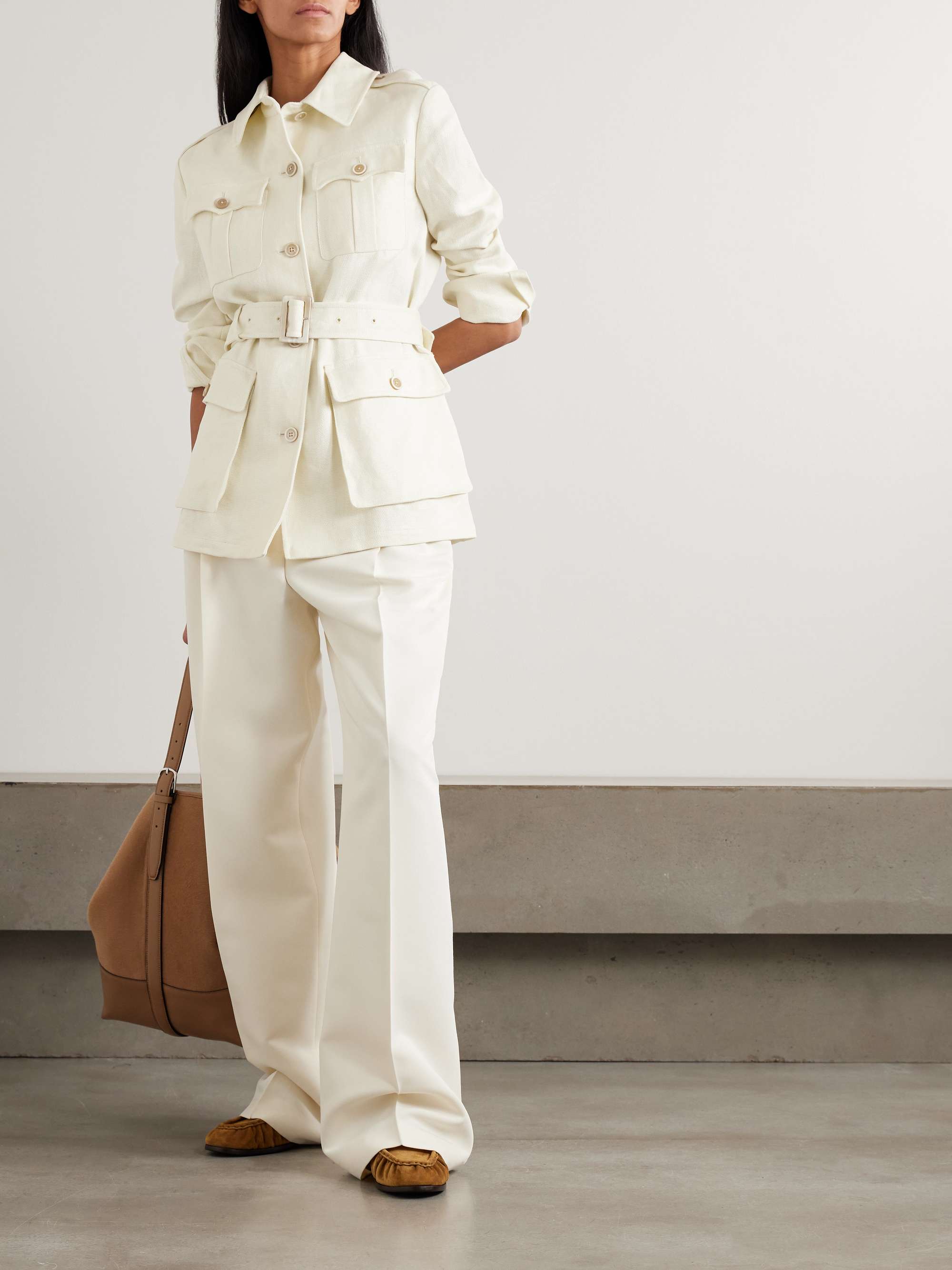 Sydney belted linen-canvas jacket view