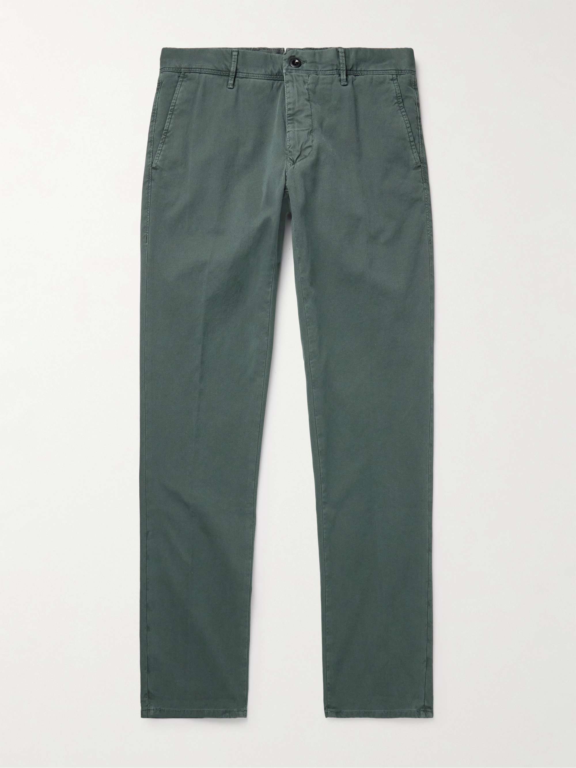 Slim-Fit Panama Stretch-Cotton Canvas Trousers view