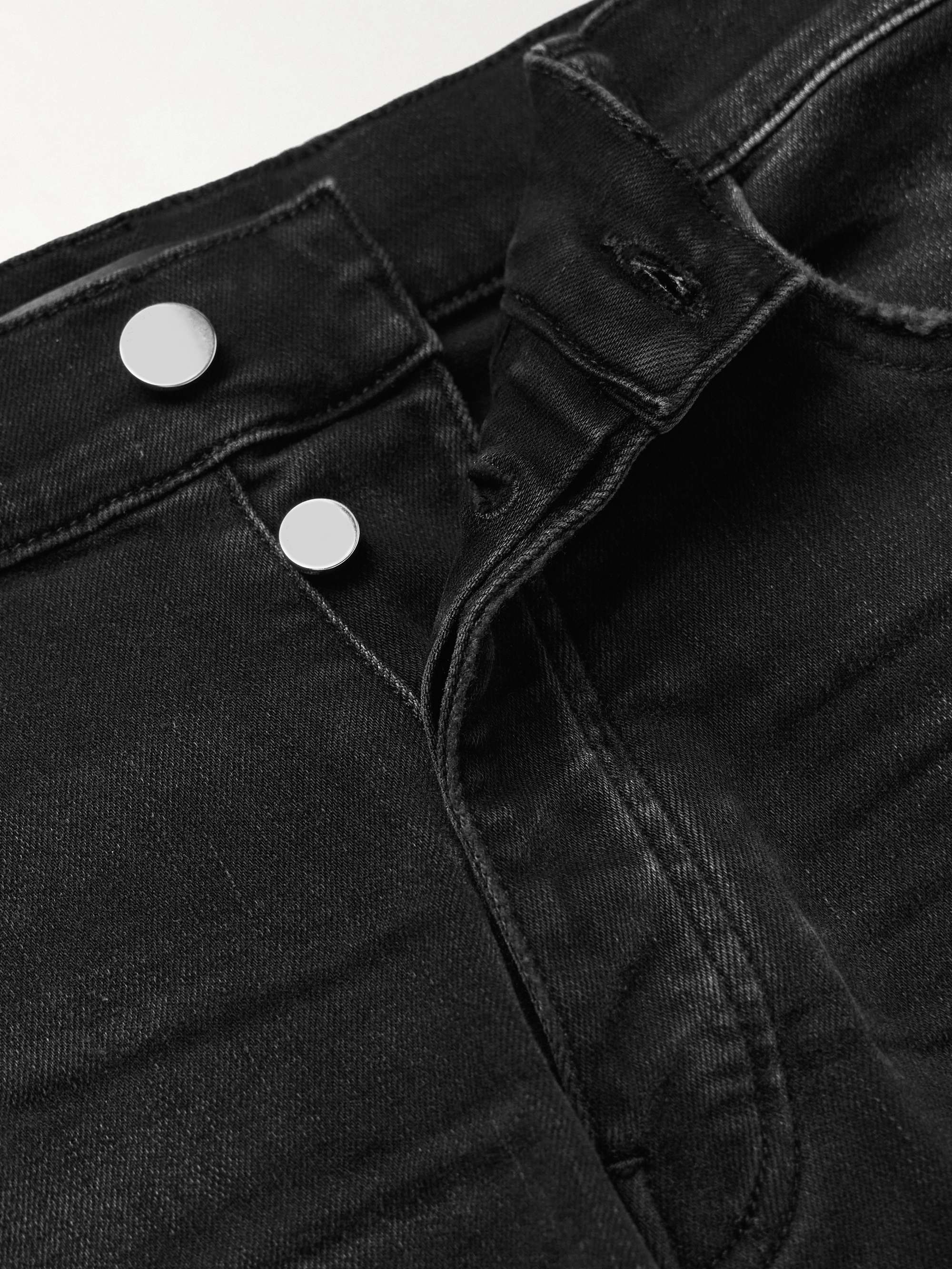 Bones Skinny-Fit Appliquéd Distressed Jeans view