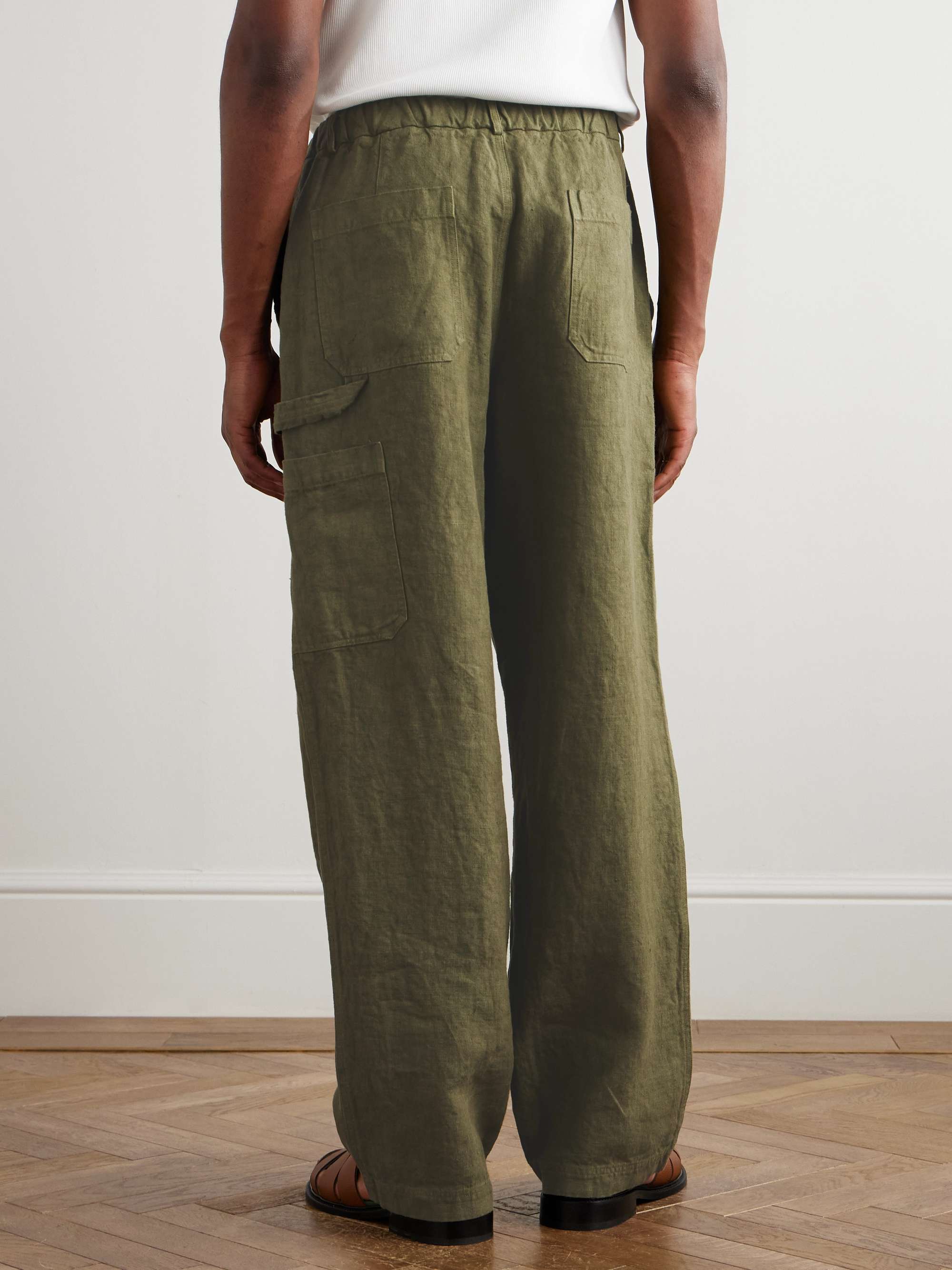 Wide-Leg Linen Trousers view