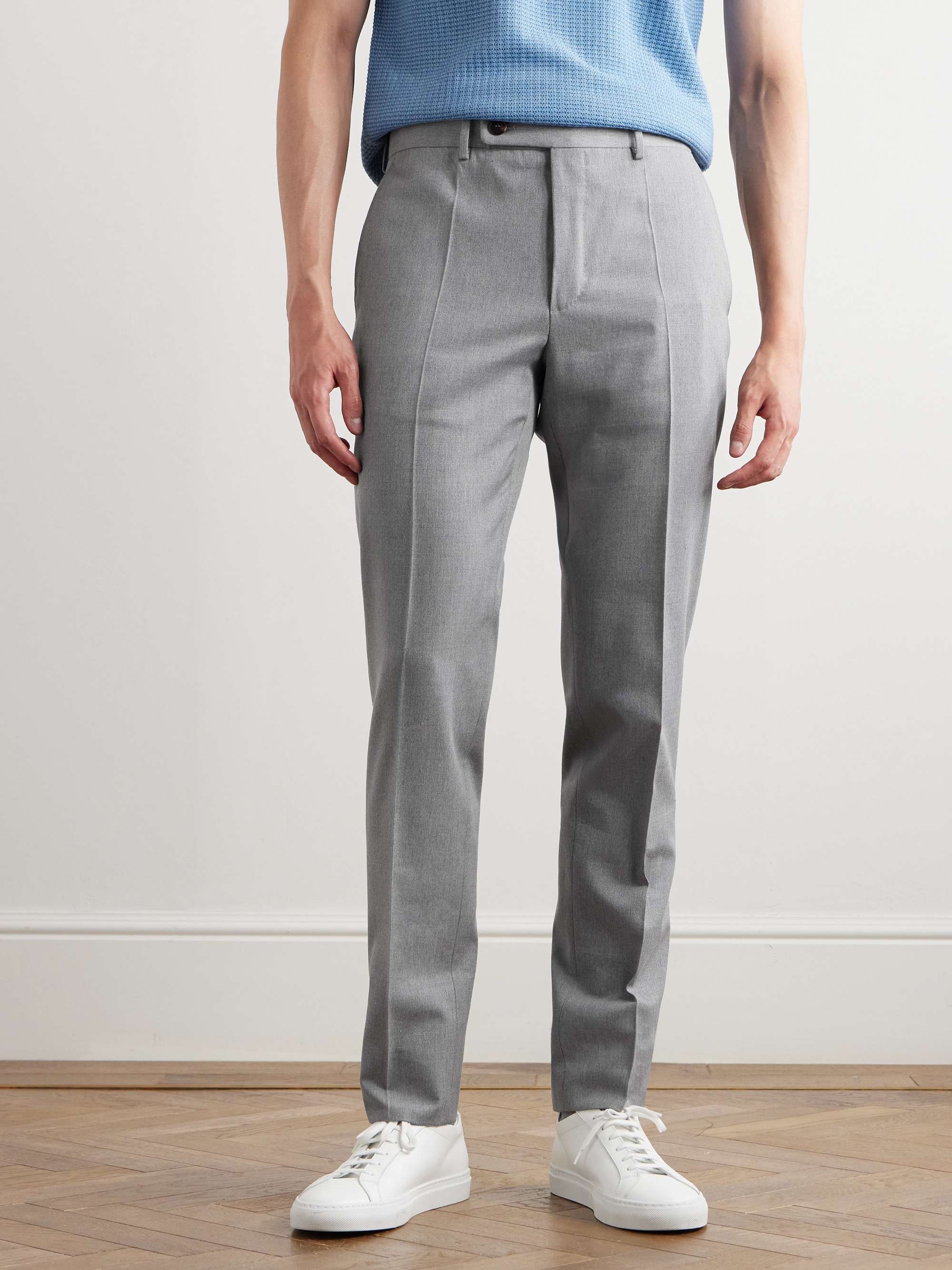 Venezia 1951 Tapered Cotton and Virgin Wool-Blend Twill Trousers view