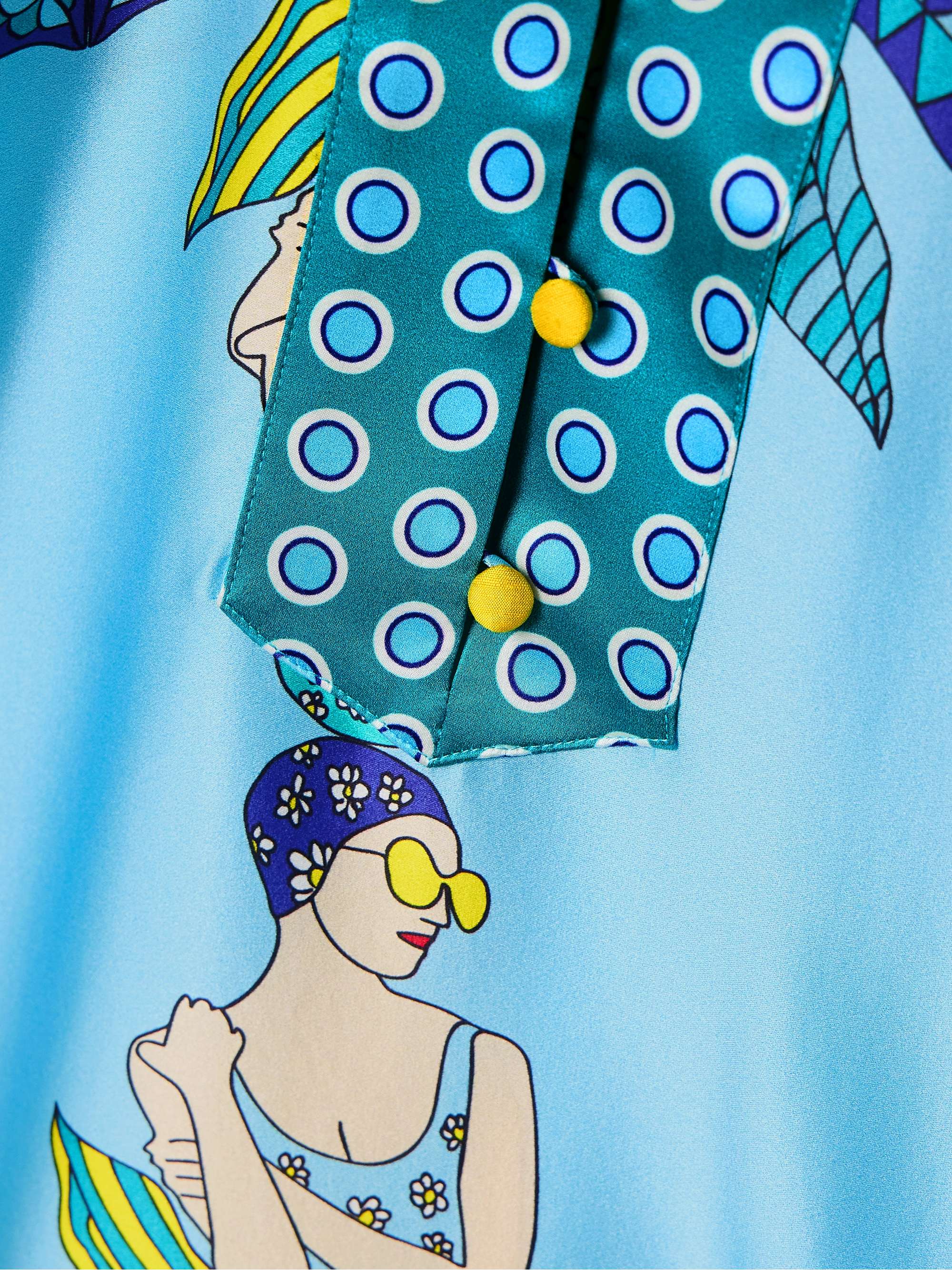 Maria printed silk-blend kaftan view