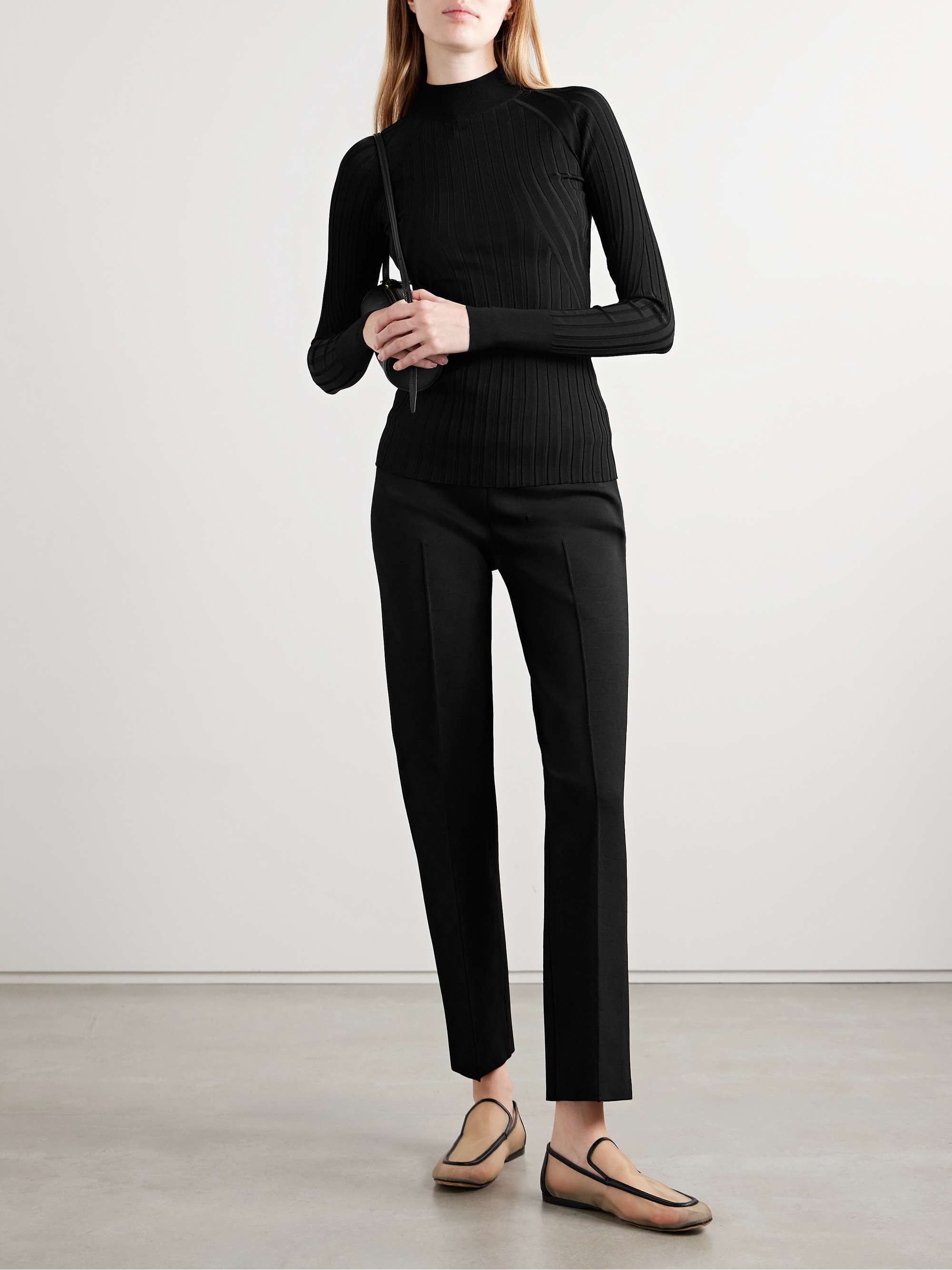 PJ ribbed-knit top view