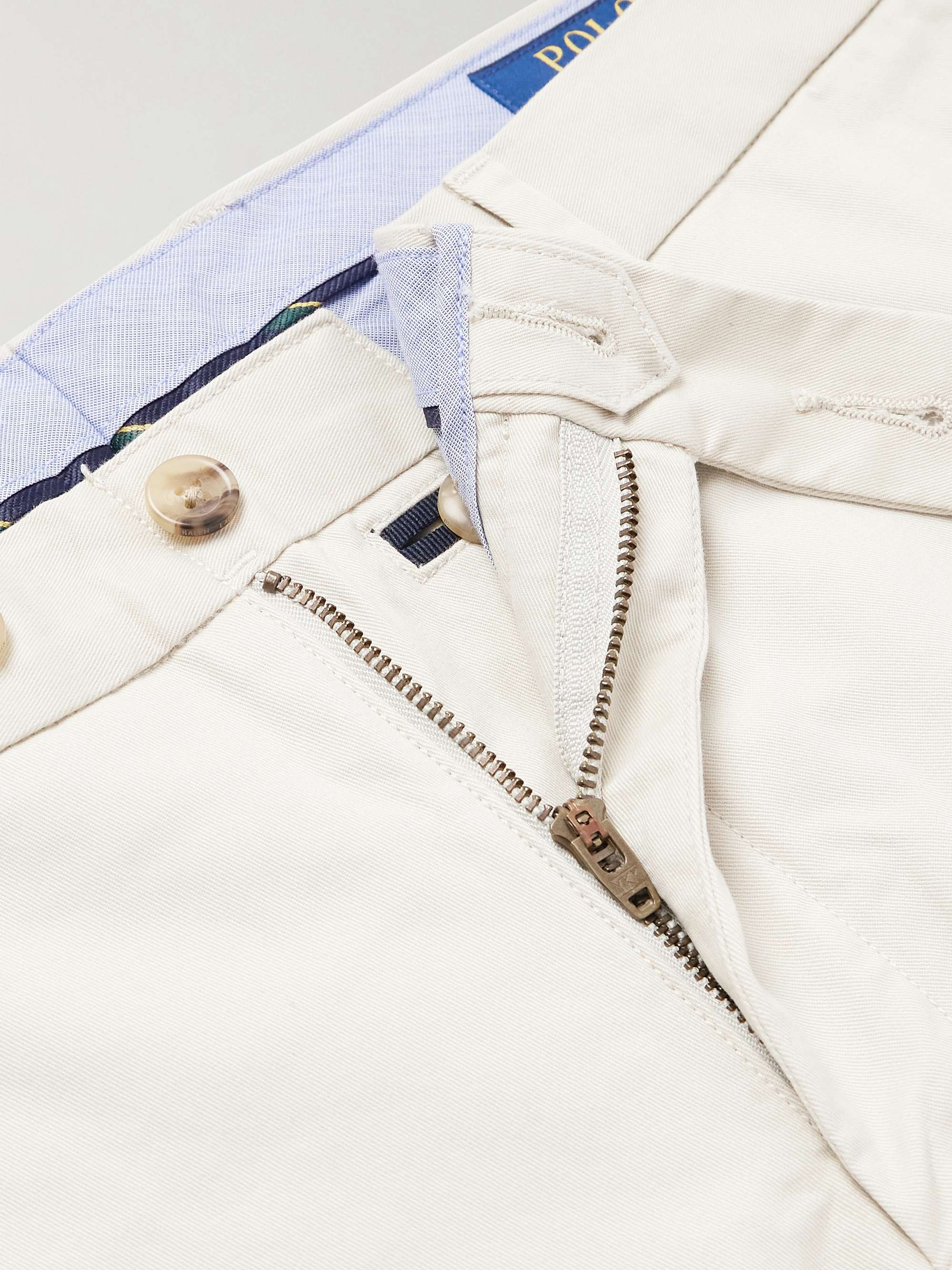 Slim-Fit Stretch-Cotton Twill Trousers view