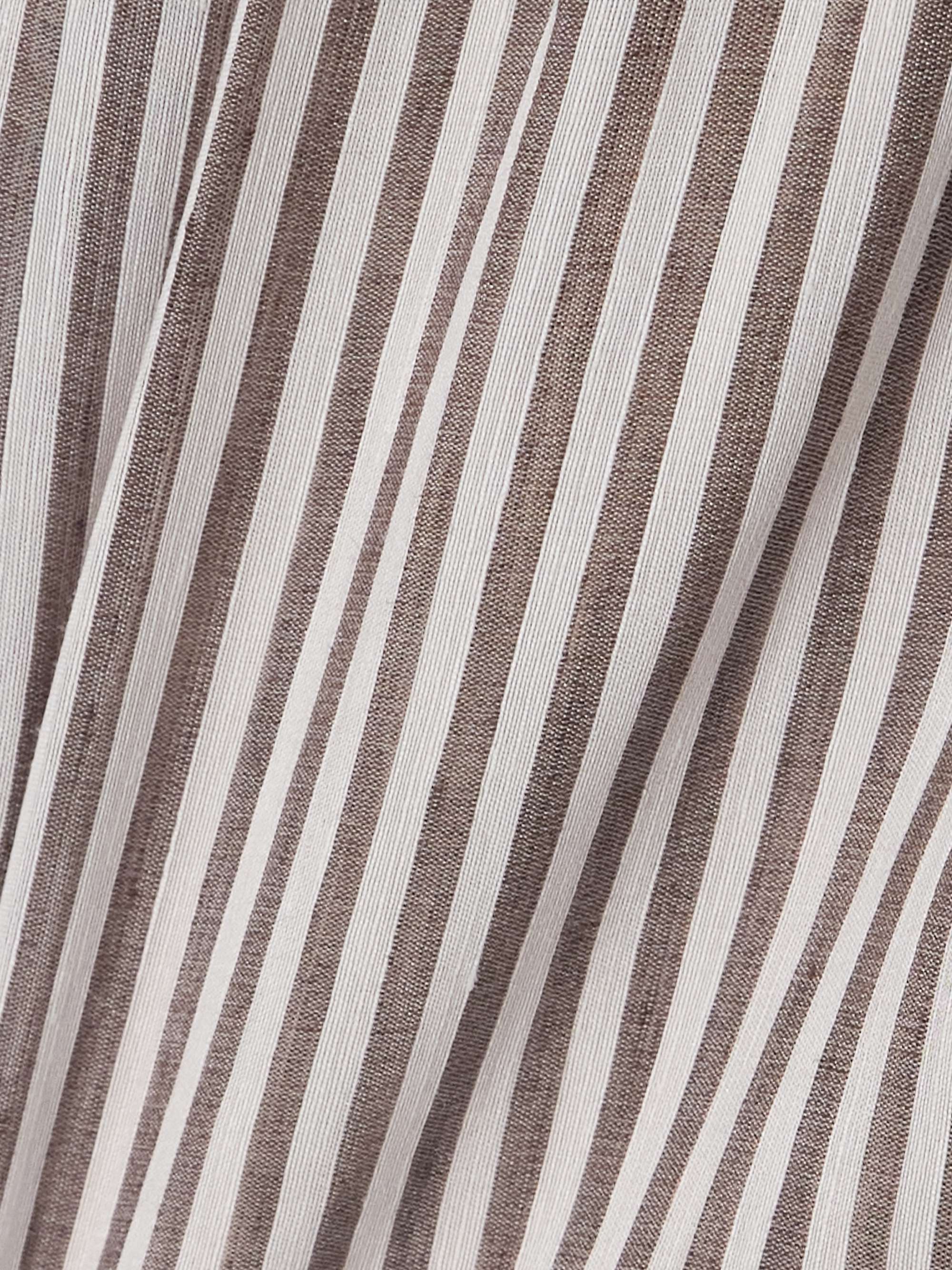 Striped linen and silk-blend shorts view