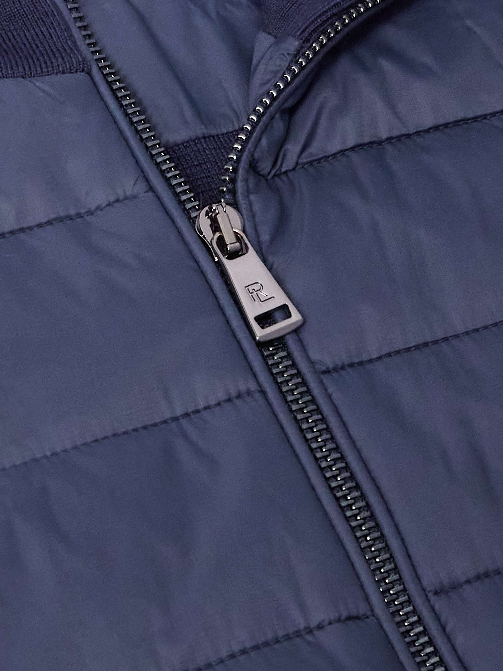 Slim-Fit Padded Shell-Trimmed Wool Jacket view
