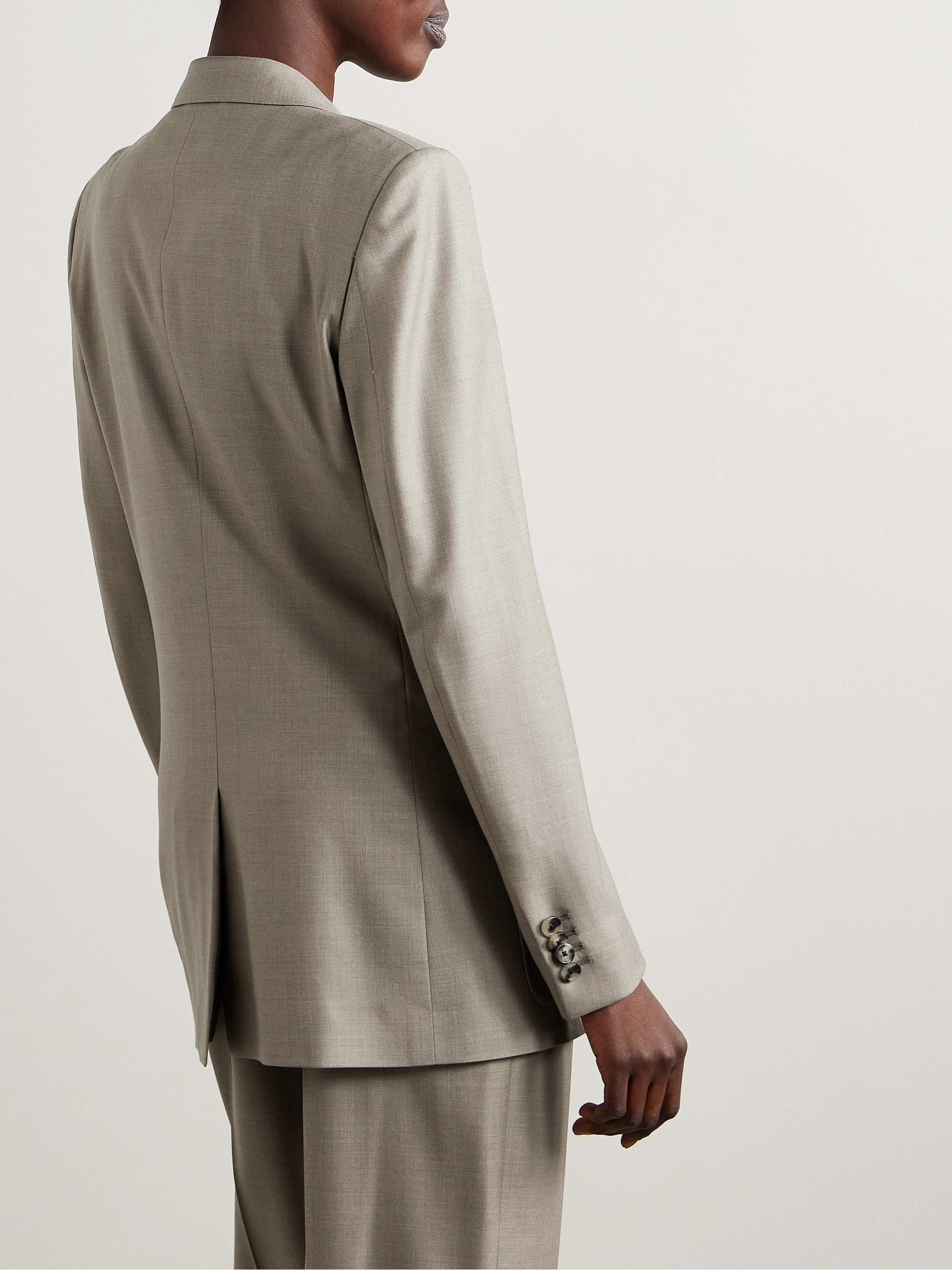 Ananda double-breasted wool-twill blazer view