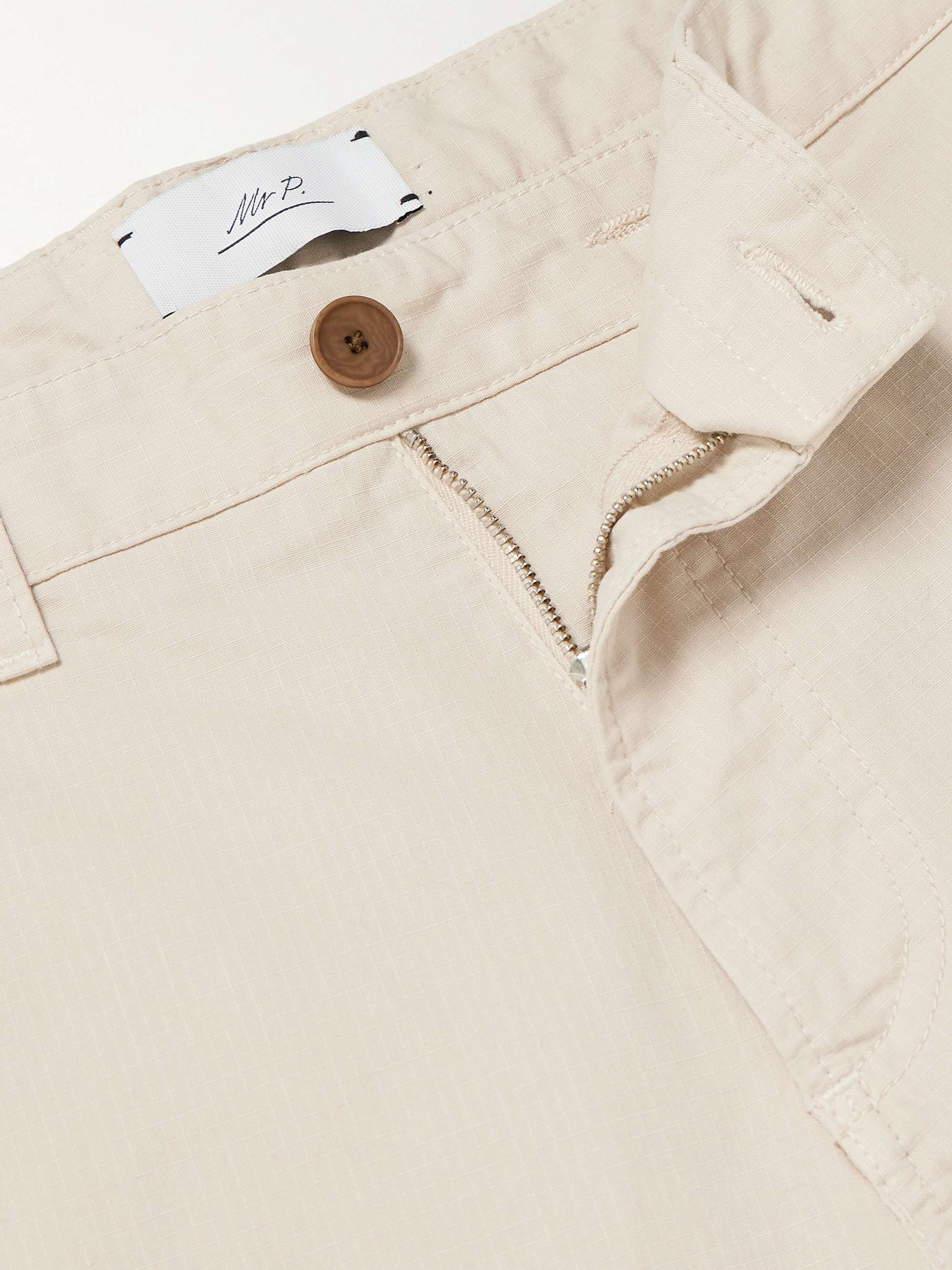 Straight-Leg Cotton Blend-Ripstop Shorts view