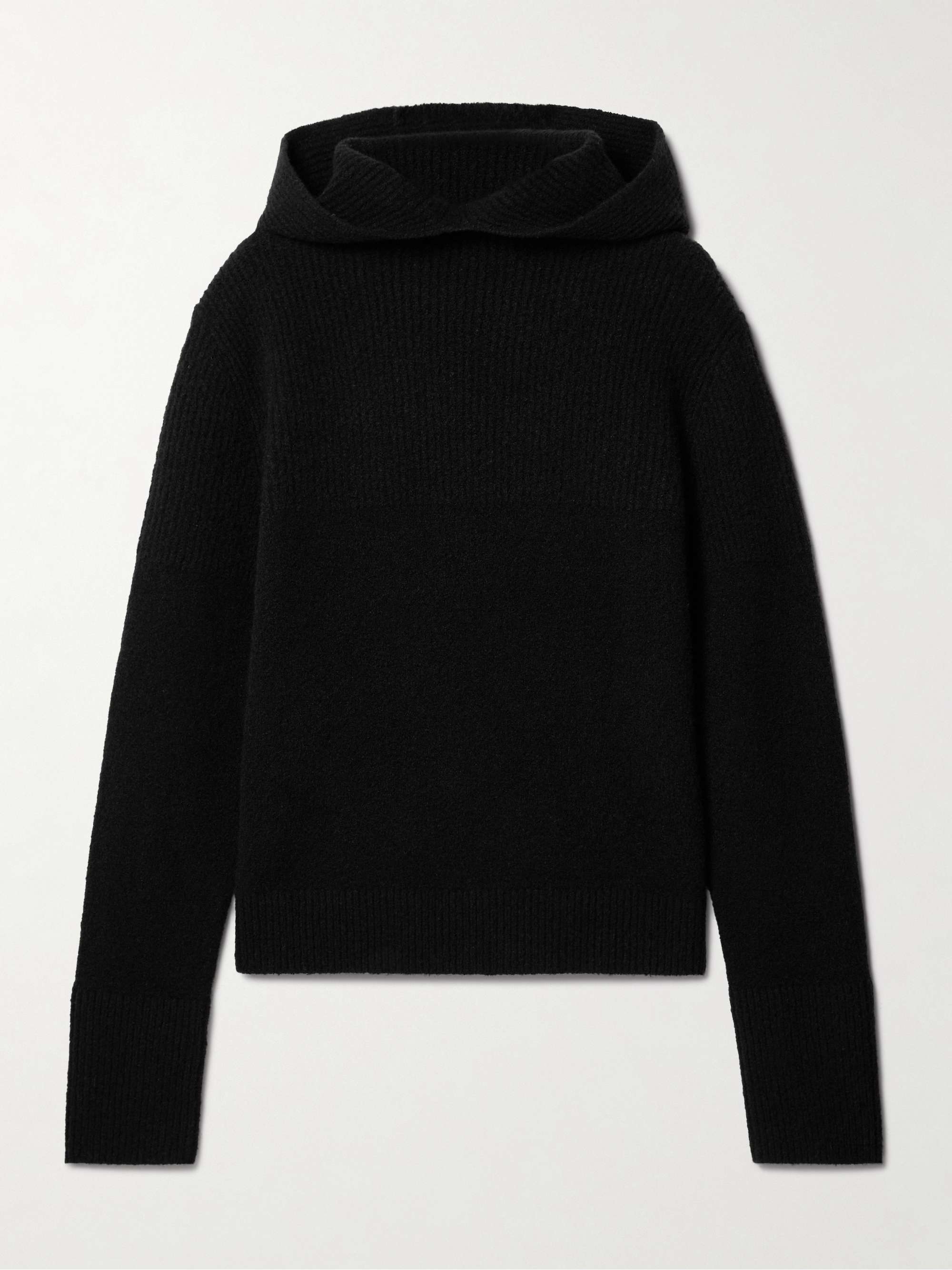 Greta ribbed cashmere hoodie view