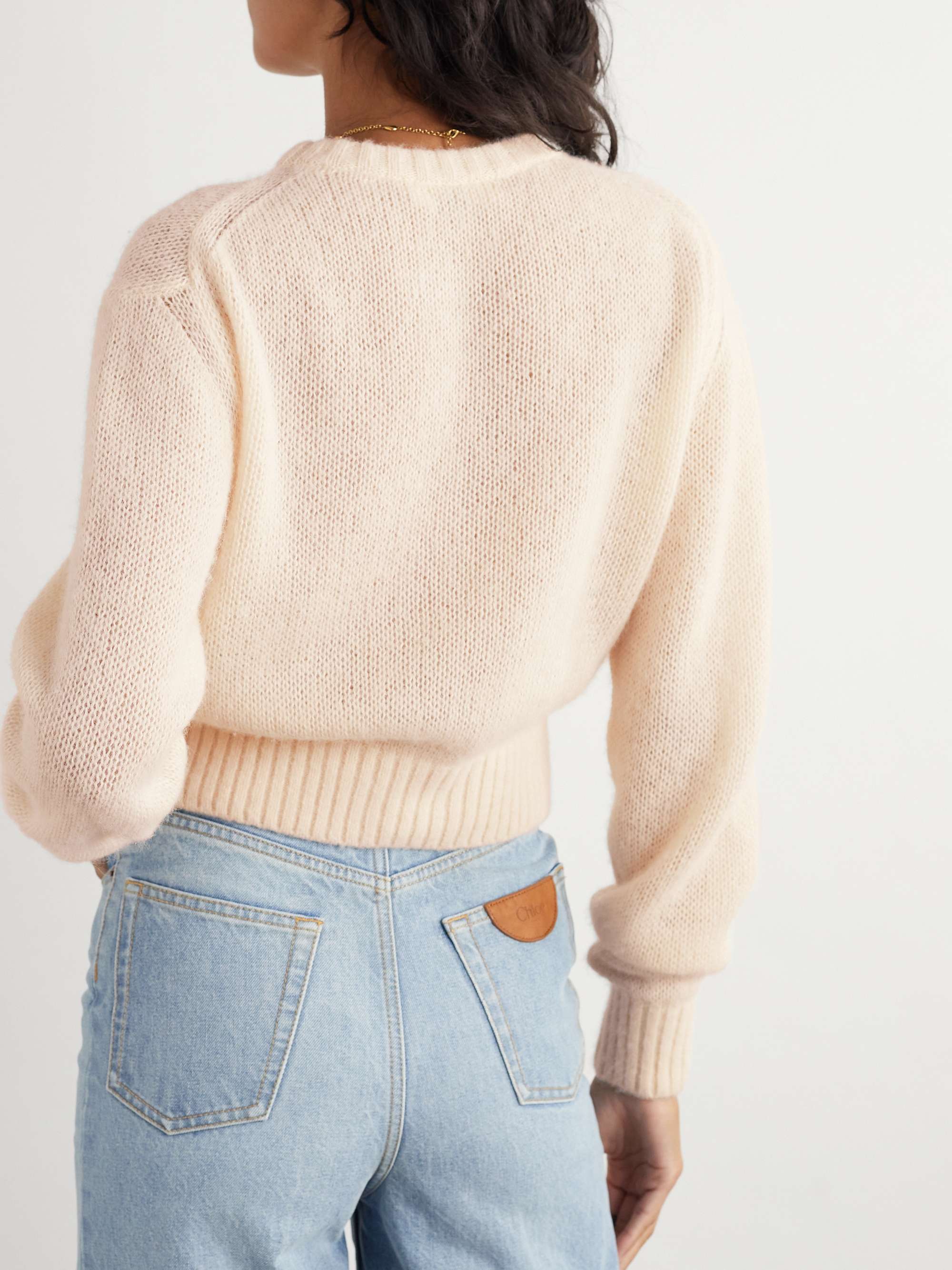 Embroidered alpaca and silk-blend sweater view
