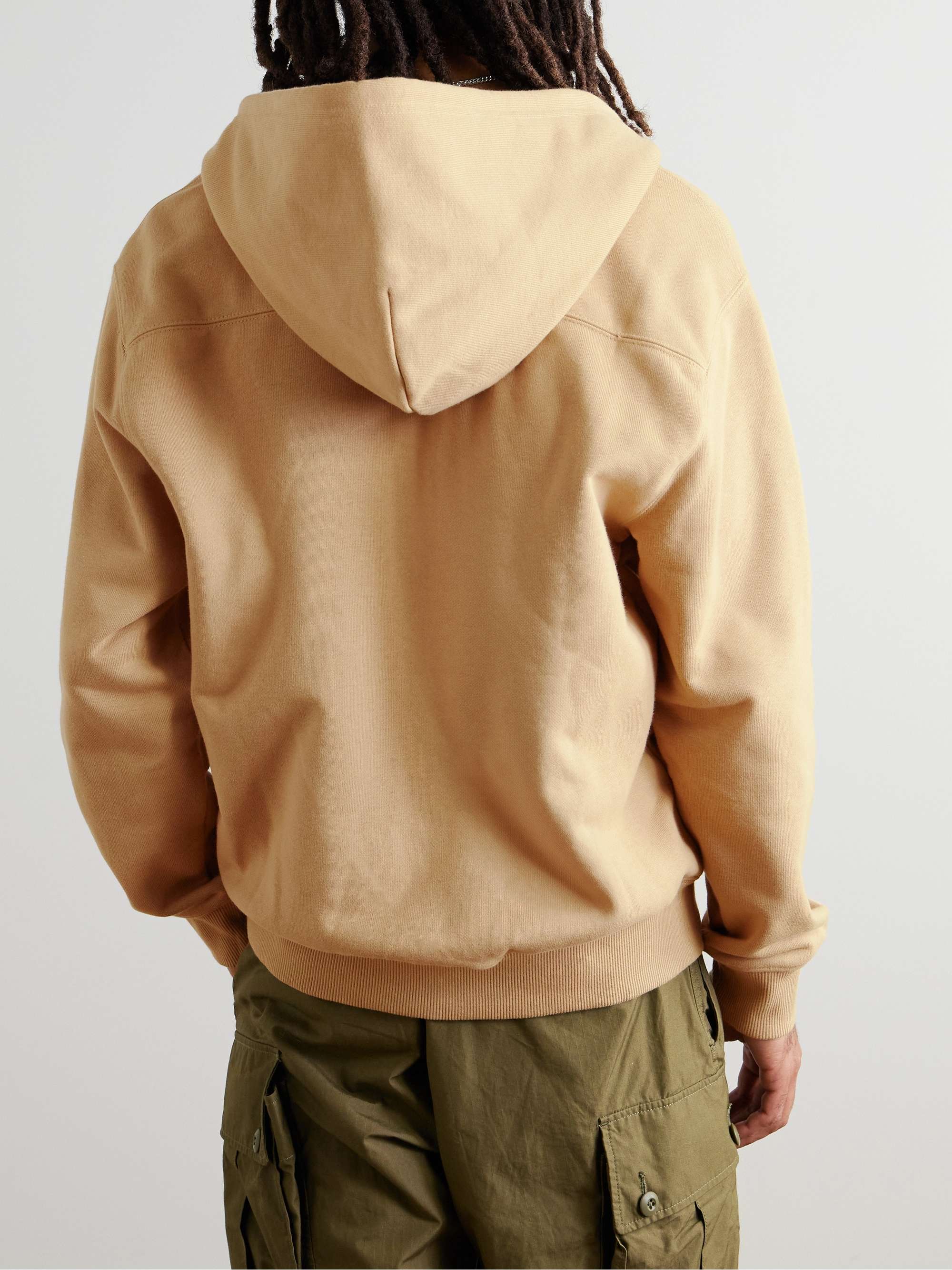 Eldon Logo-Appliquéd Cotton-Blend Jersey Zip-Up Hoodie view