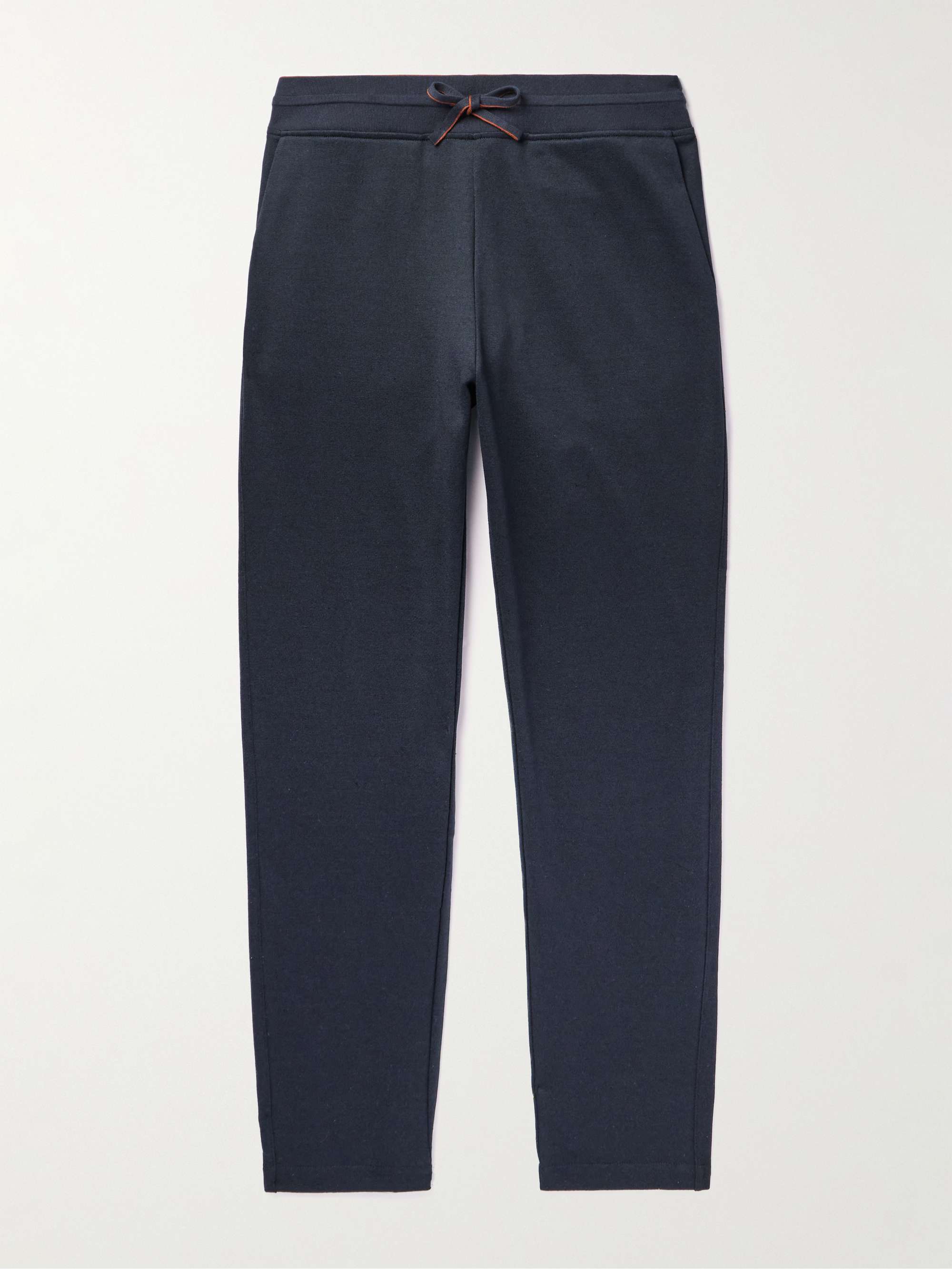 Tapered Cotton and Linen-Blend Fleece Sweatpants view