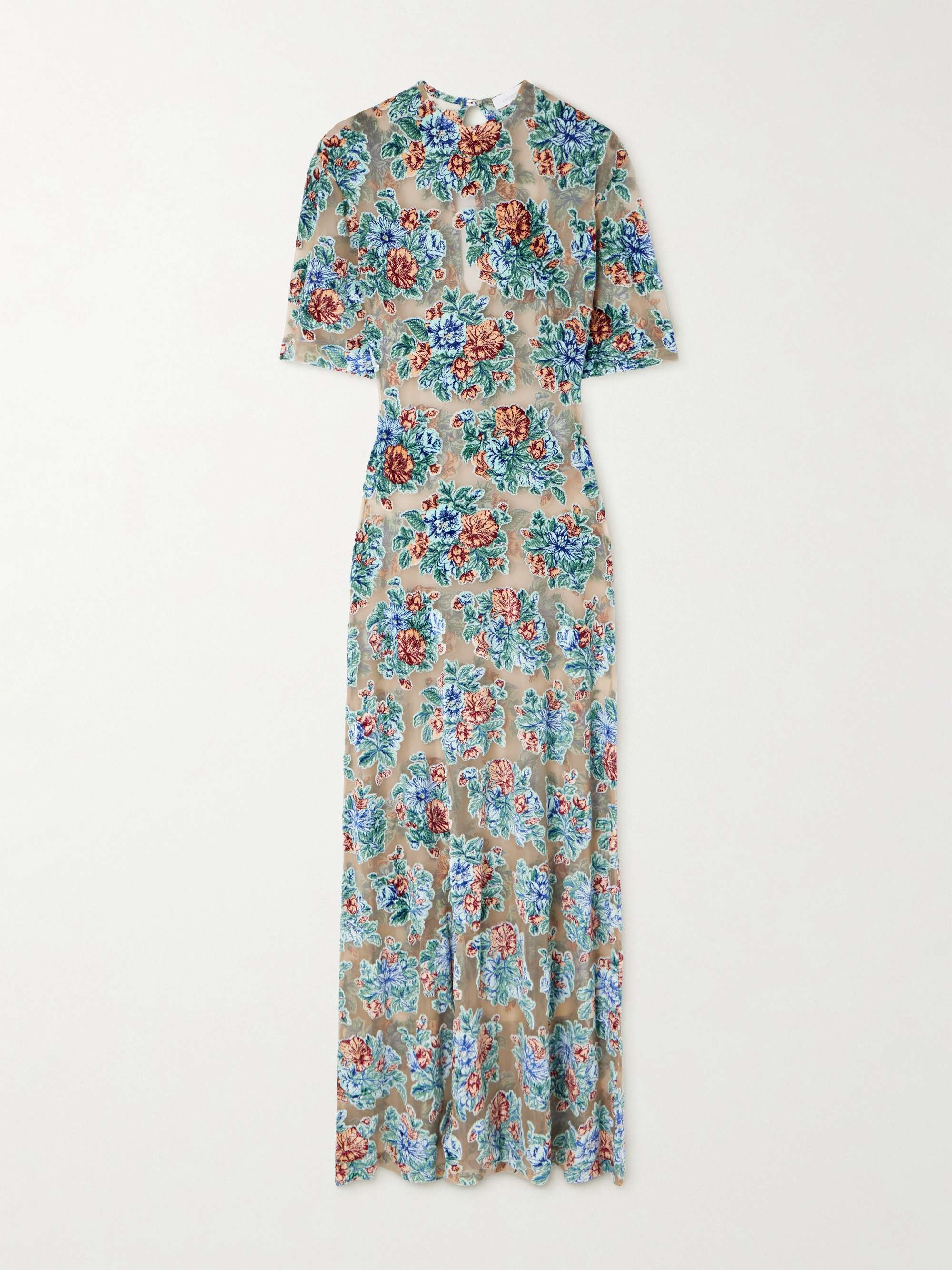 Devoré jacquard-knit dress view
