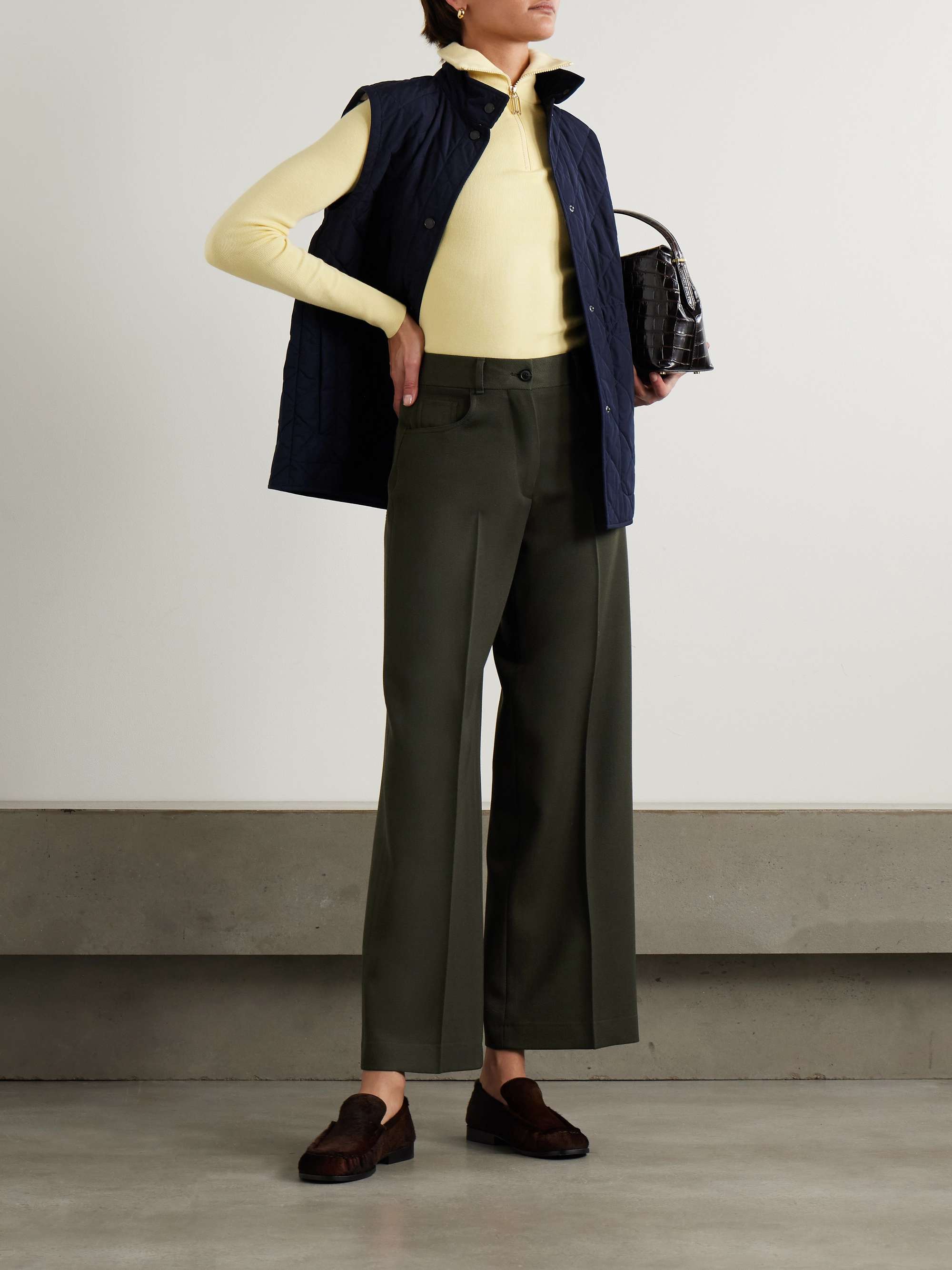 Seymour pleated wool-twill wide-leg pants view