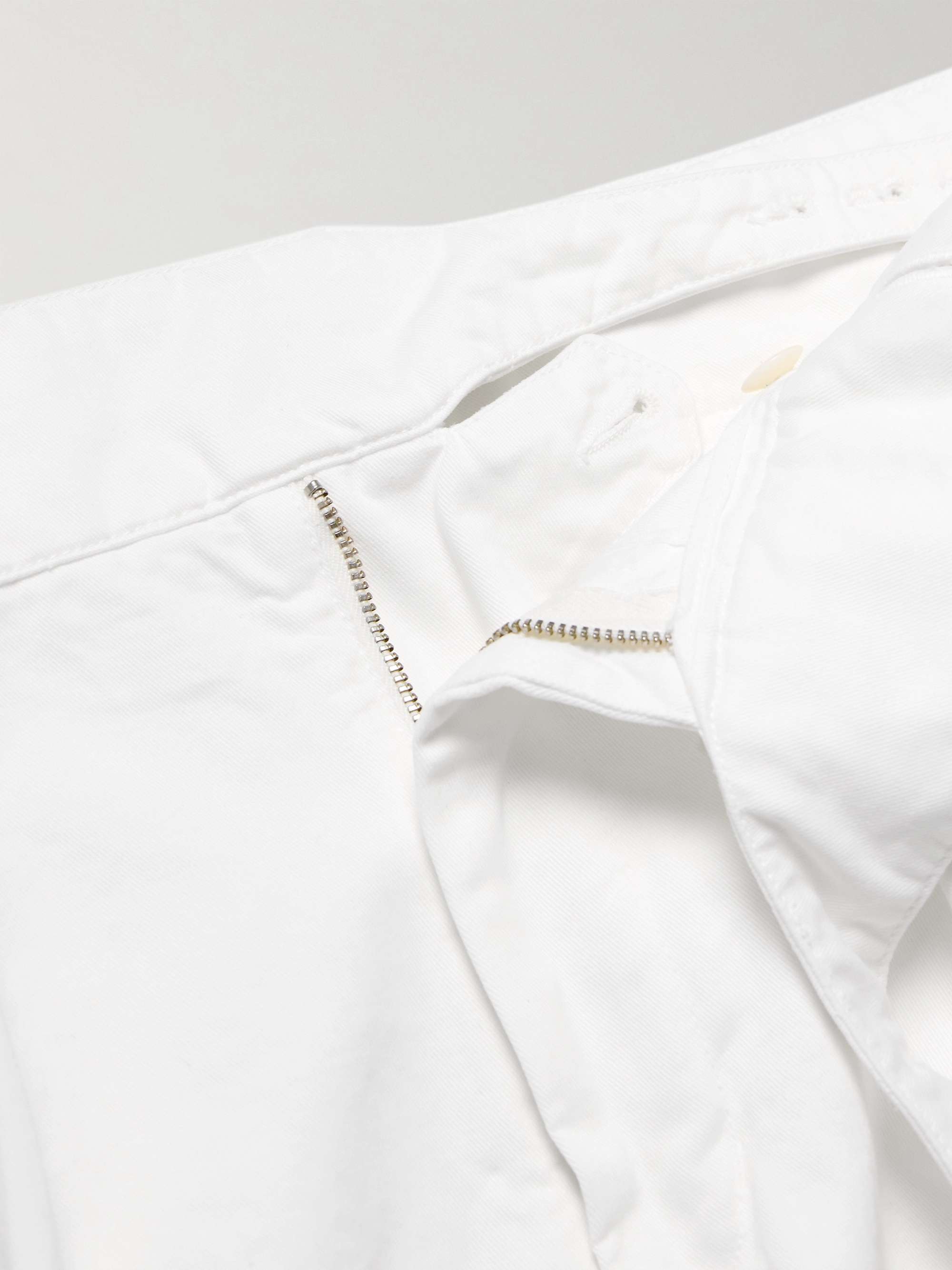 Manny Straight-Leg Pleated Cotton Shorts view