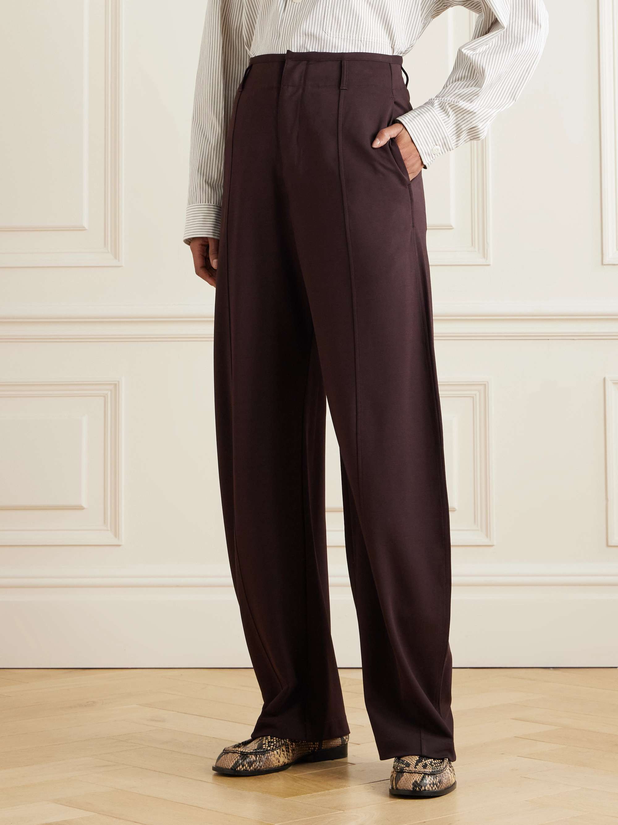 Jersey straight-leg pants view