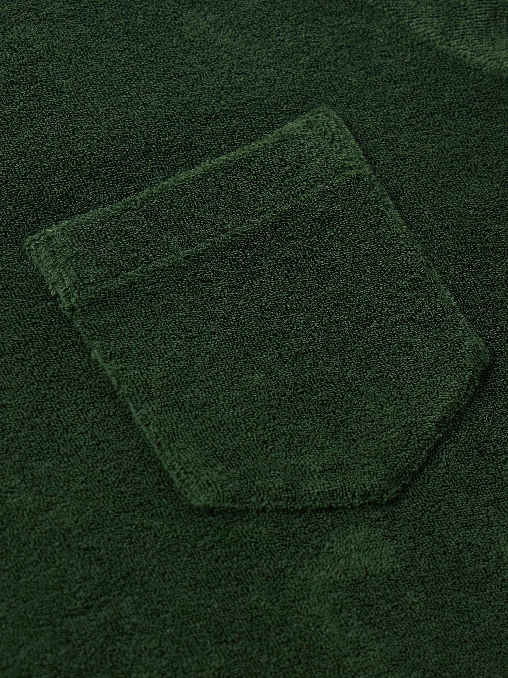 Camp-Collar Cotton-Terry Polo Shirt view