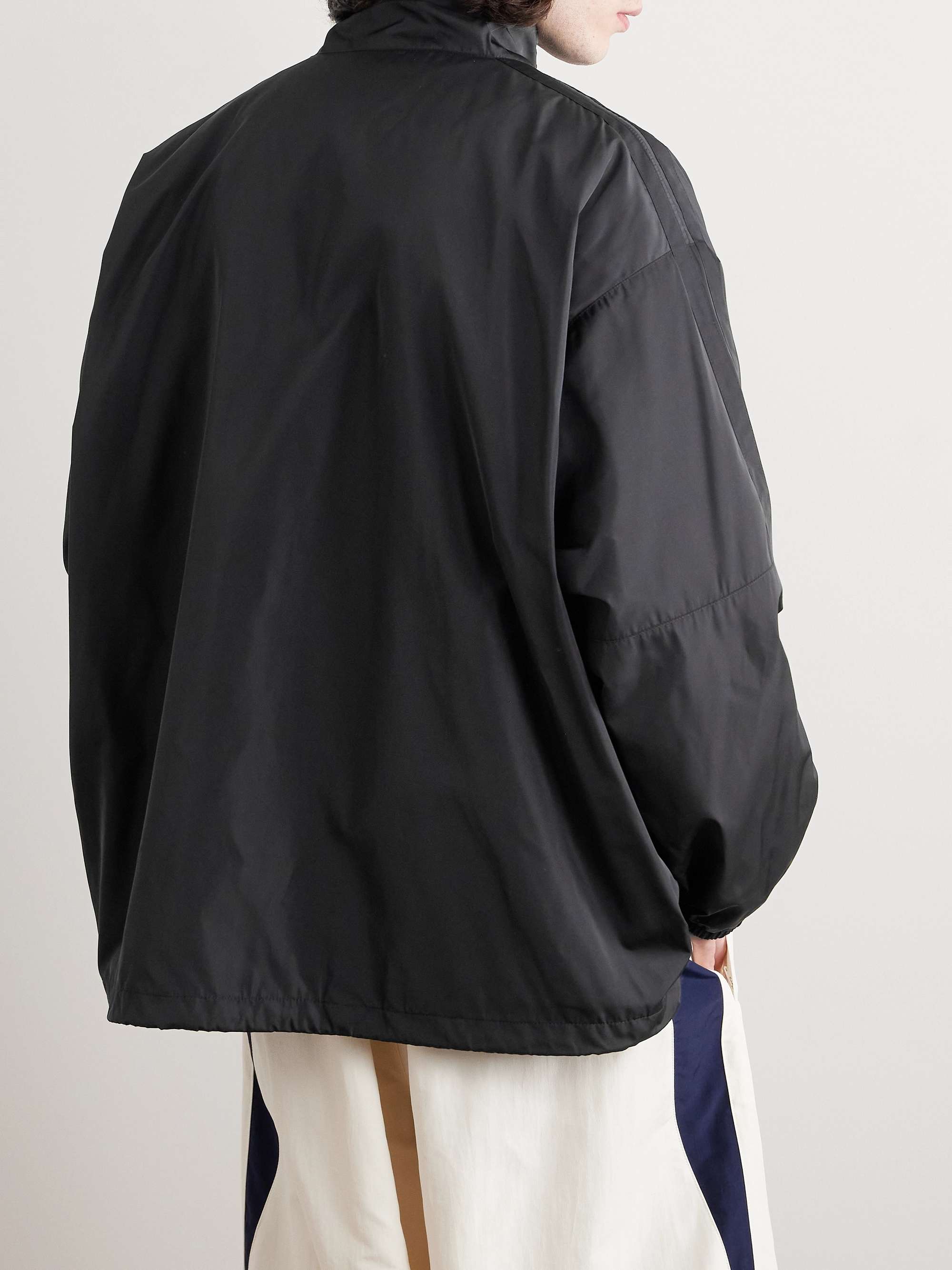 Oversized Logo-Print Colour-Block Shell Jacket view