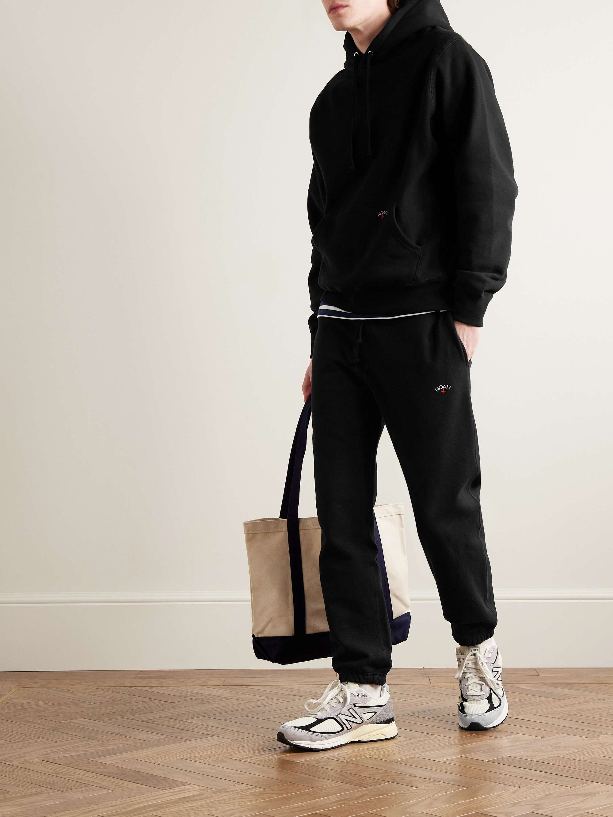 Core Tapered Logo-Embroidered Cotton-Jersey Sweatpants view