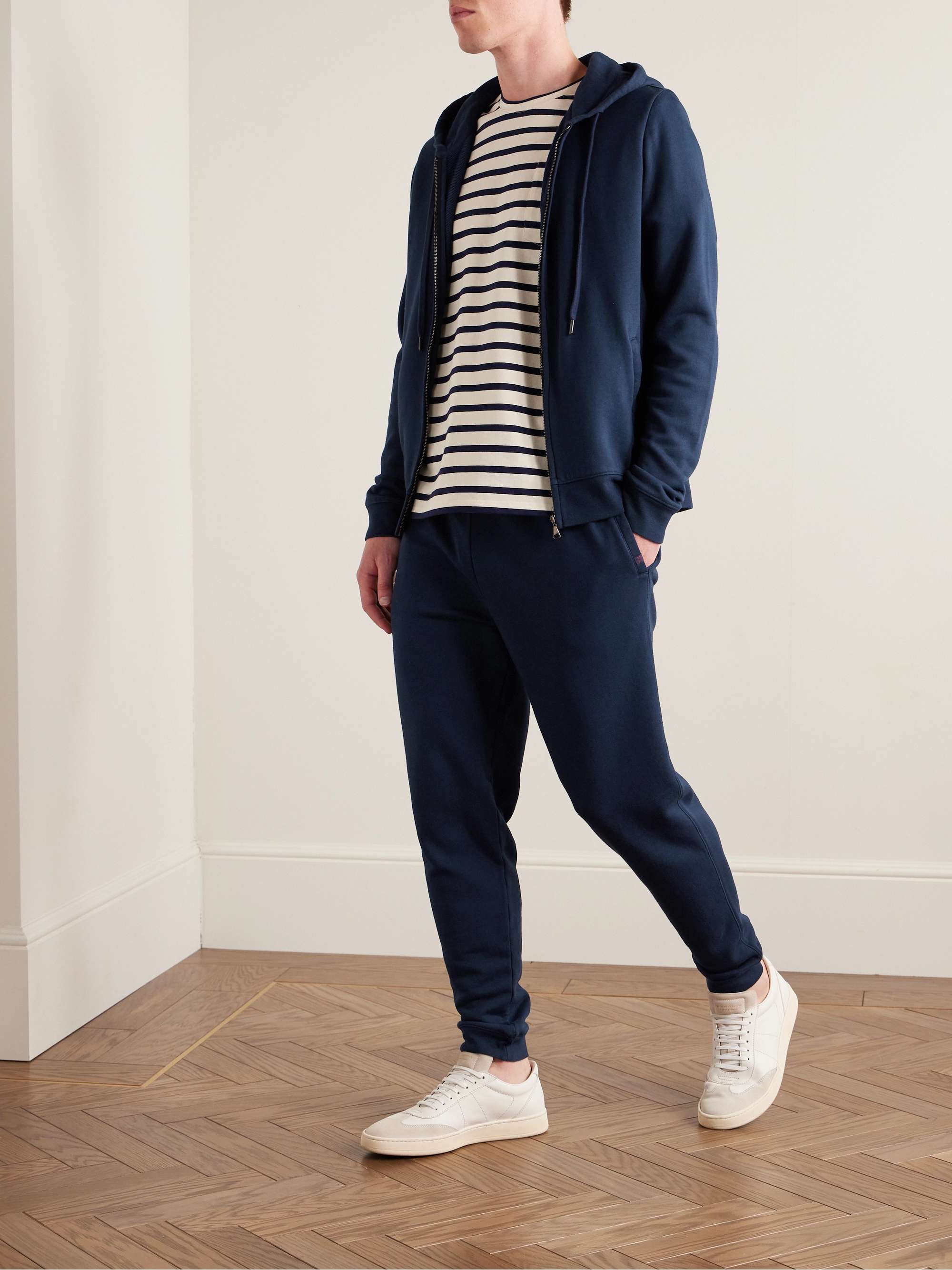 Quinn Slim-Fit Tapered Cotton and Modal-Blend Jersey Sweatpants view