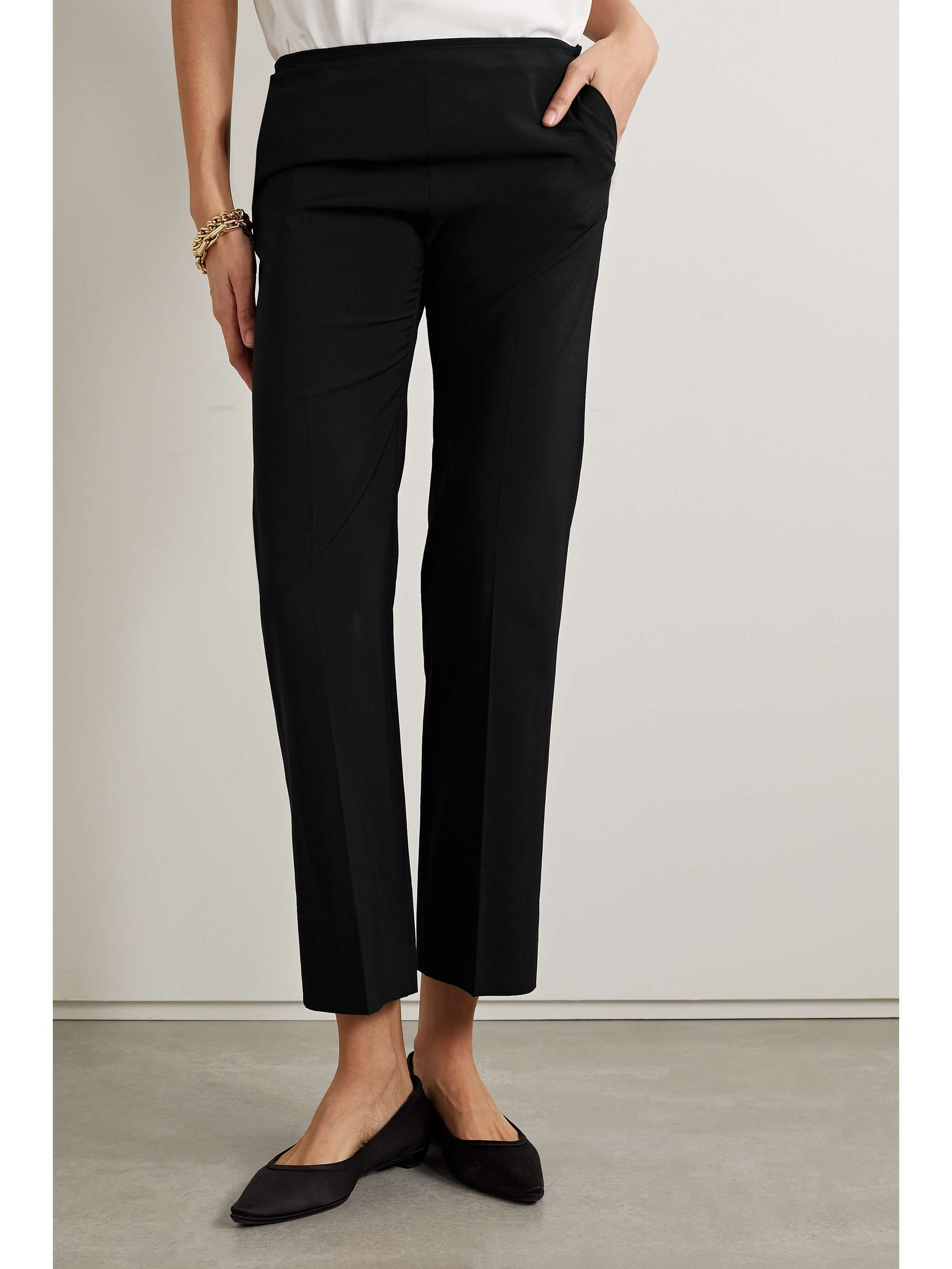 Flame cady straight-leg pants view